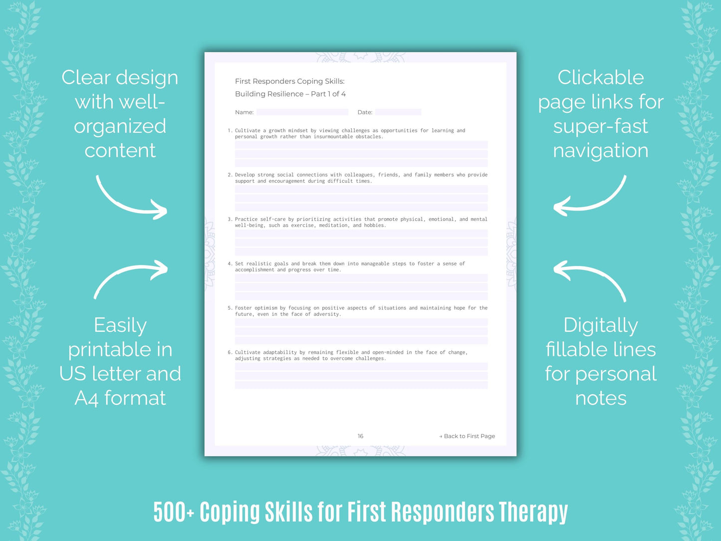 First Responders Therapy Counseling Templates