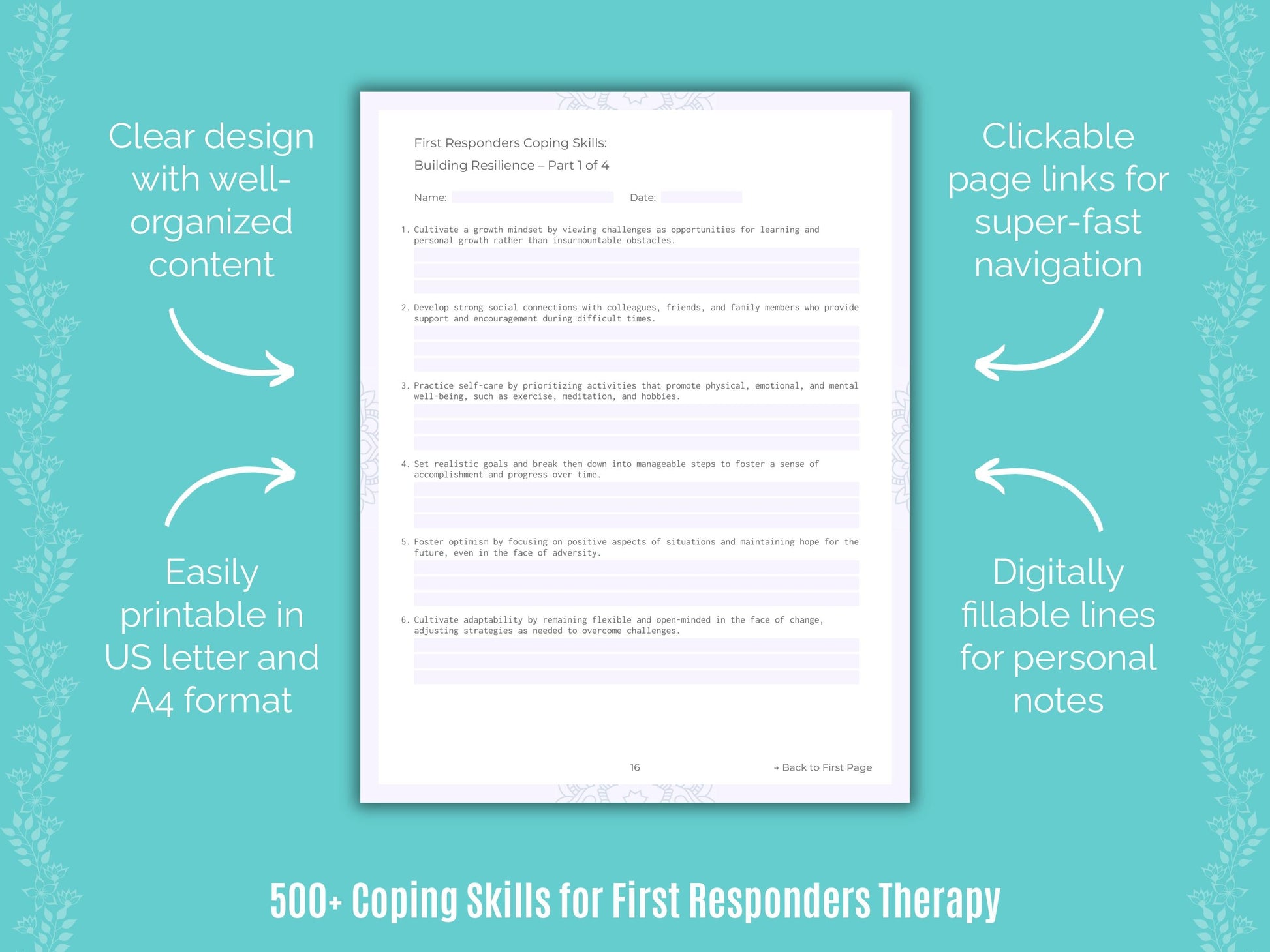 First Responders Therapy Counseling Templates