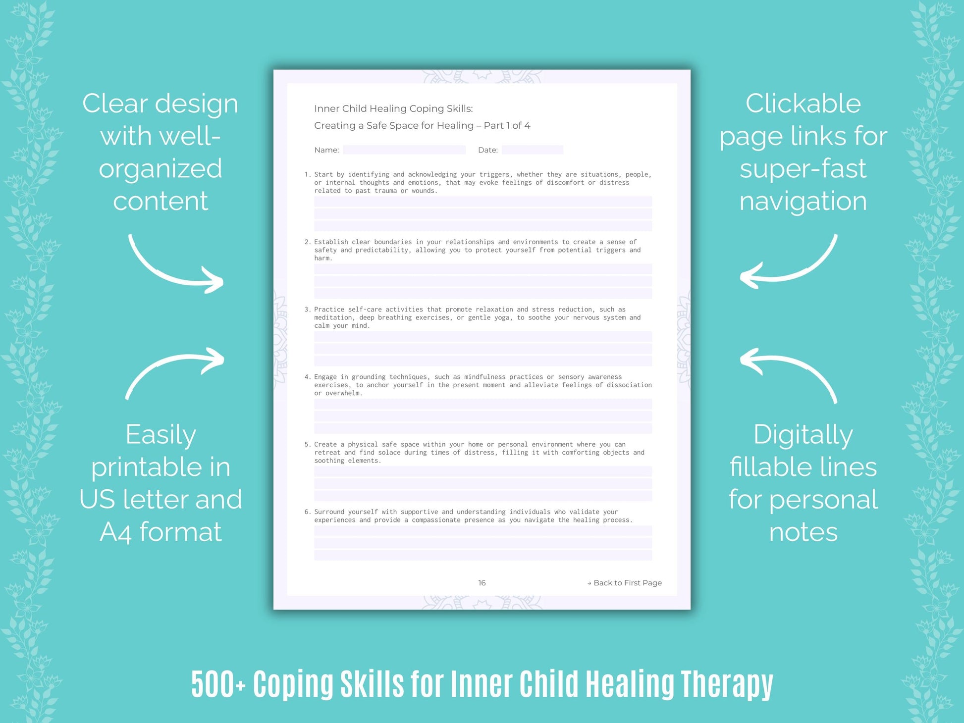 Inner Child Healing Therapy Counseling Templates