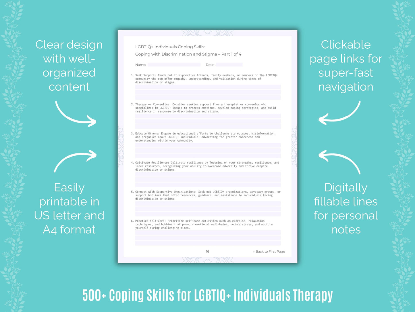 LGBTIQ+ Individuals Therapy Counseling Templates