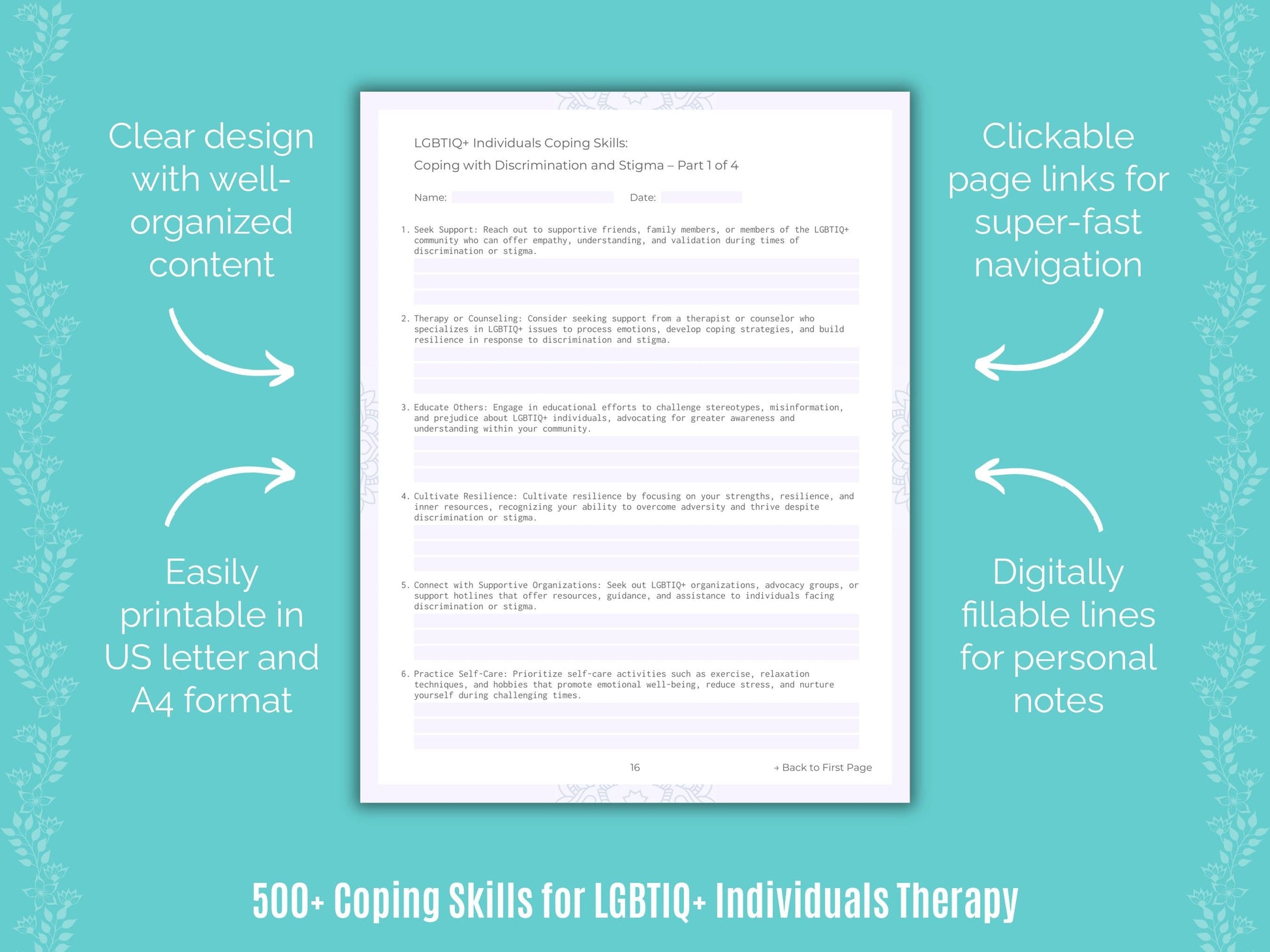 LGBTIQ+ Individuals Therapy Counseling Templates