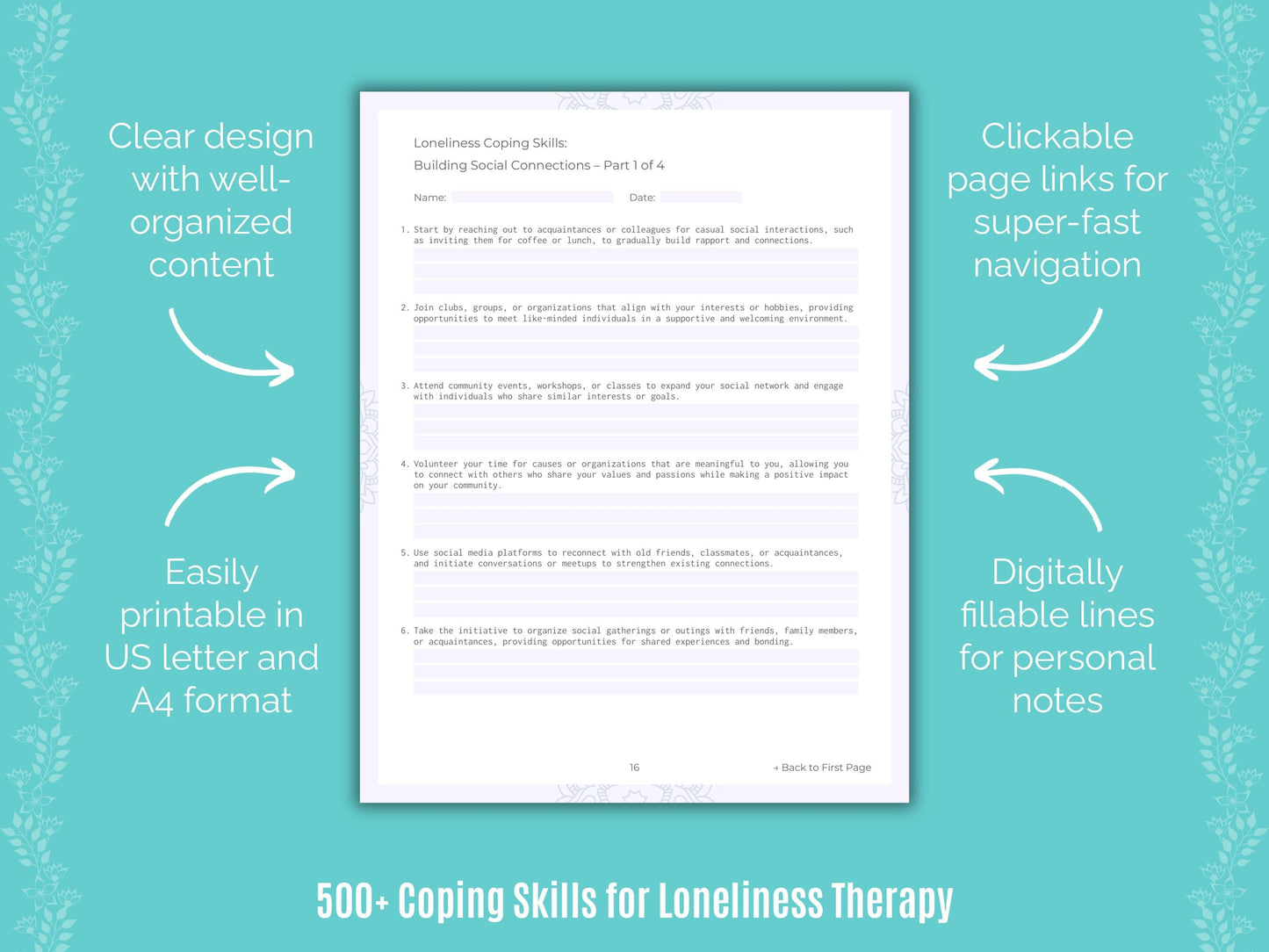 Loneliness Therapy Counseling Templates