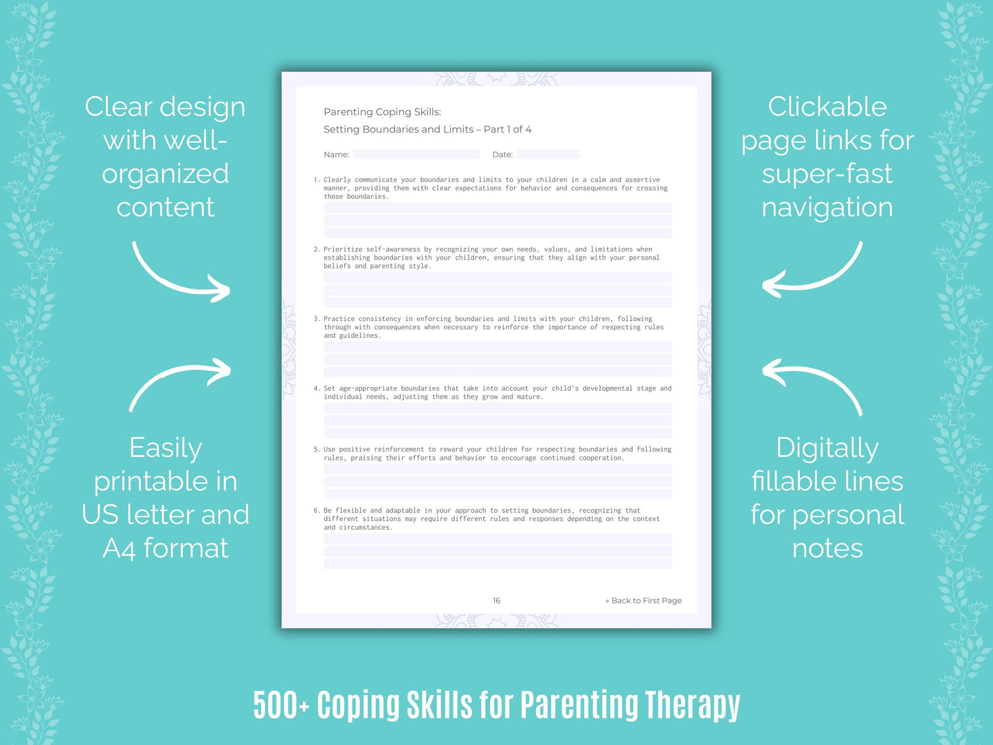 Parenting Therapy Counseling Templates