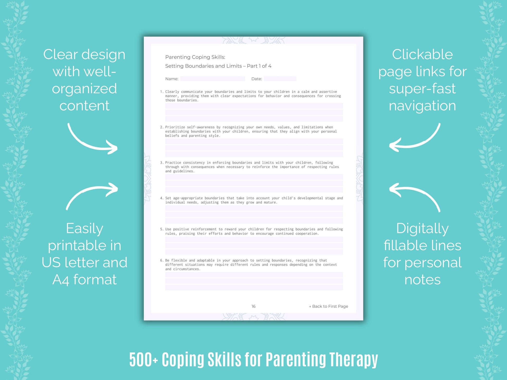 Parenting Therapy Counseling Templates