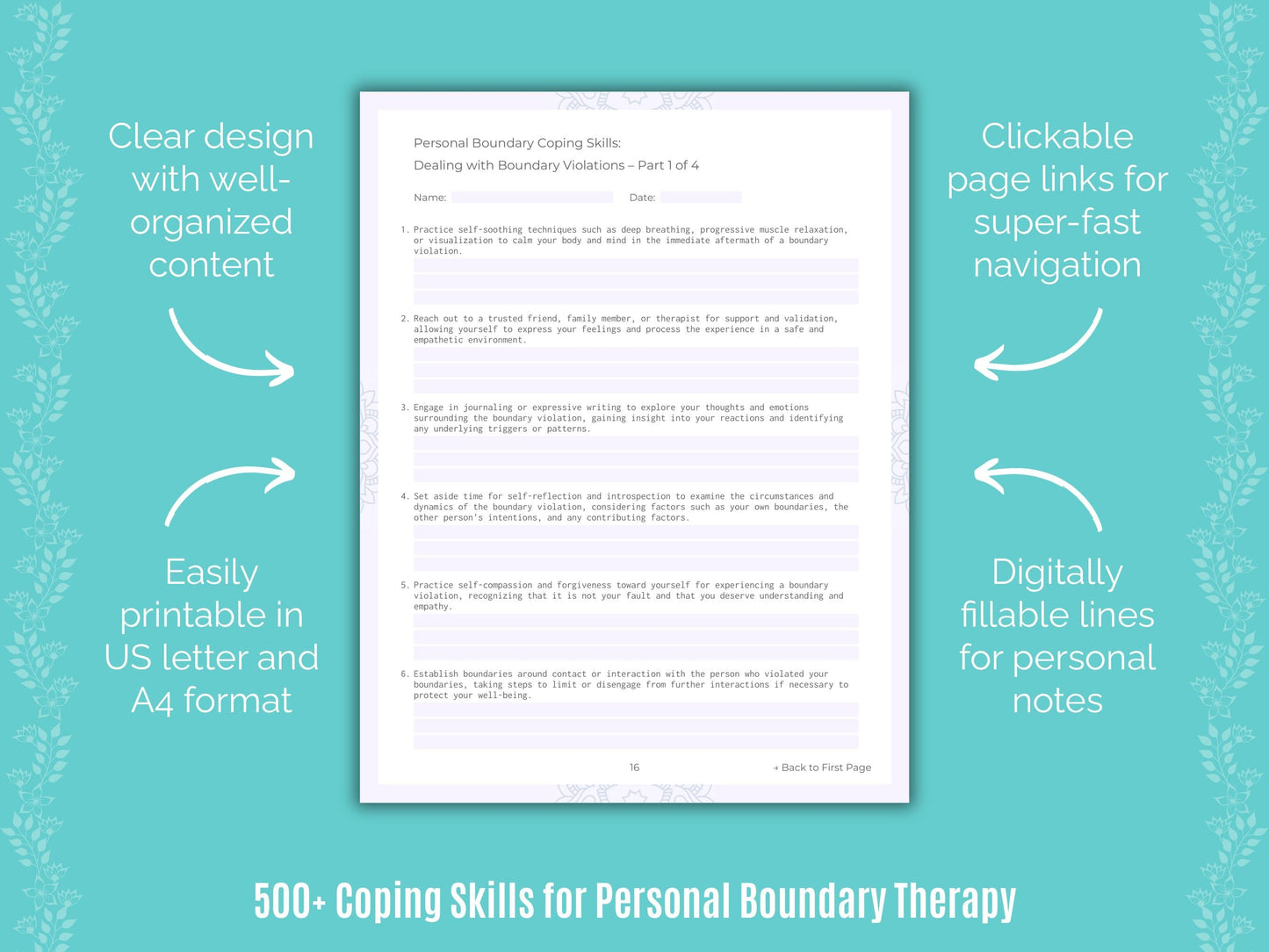 Personal Boundary Therapy Counseling Templates