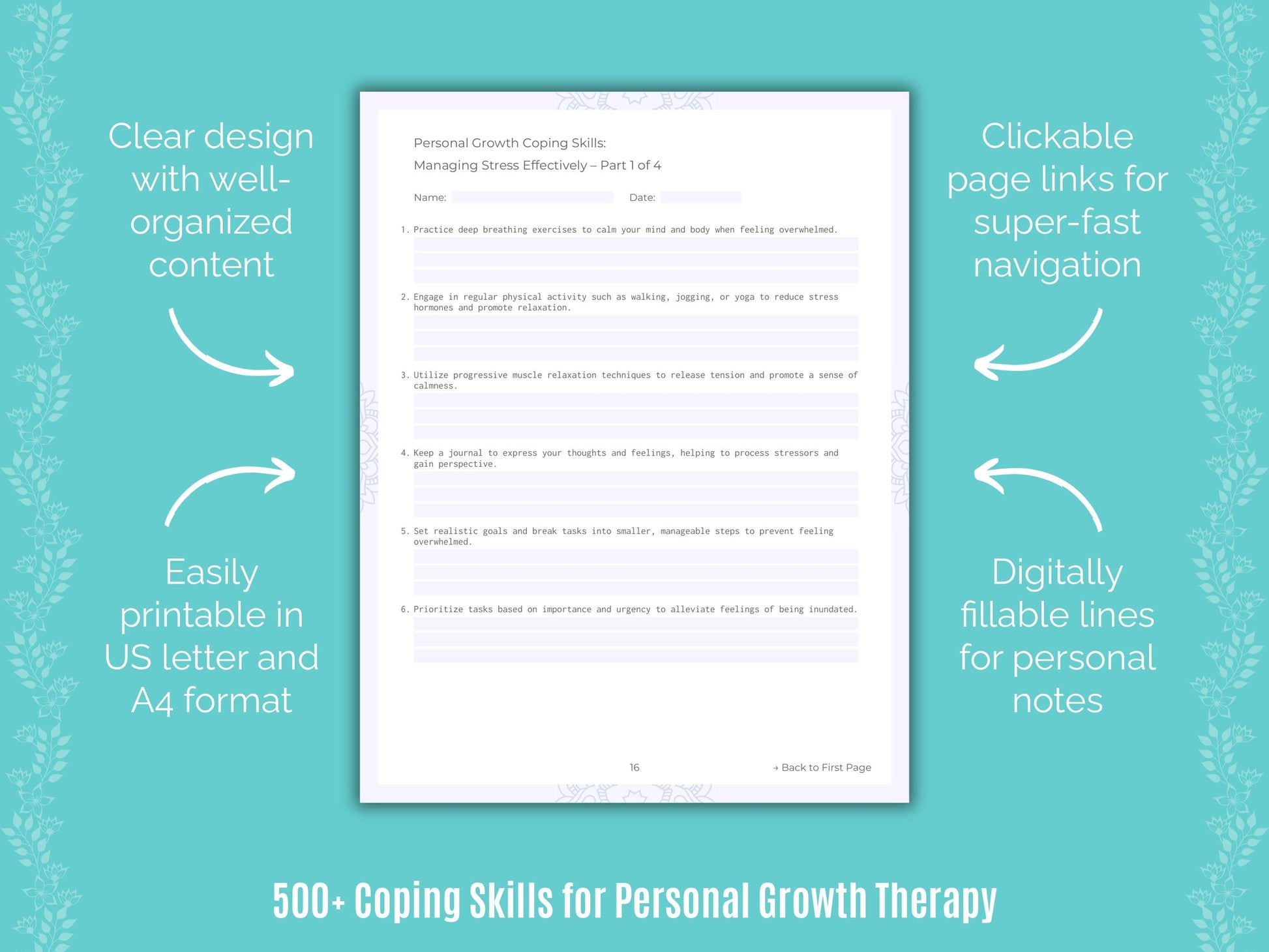 Personal Growth Therapy Counseling Templates