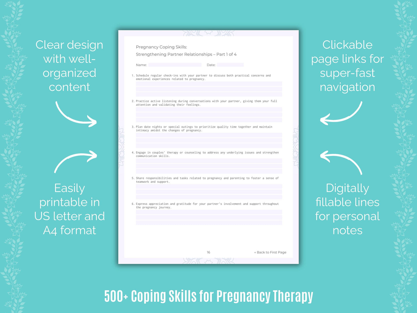 Pregnancy Therapy Counseling Templates