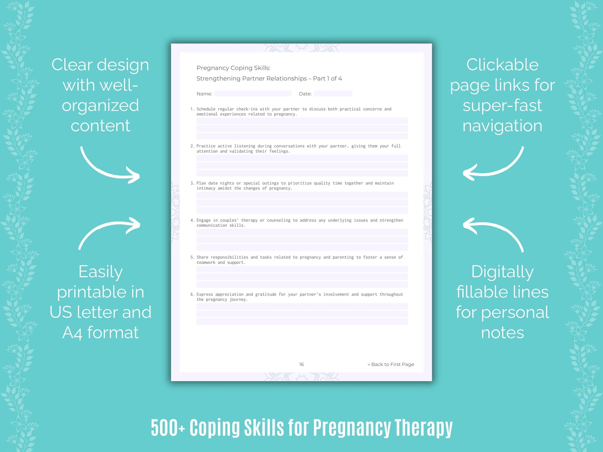 Pregnancy Therapy Counseling Templates