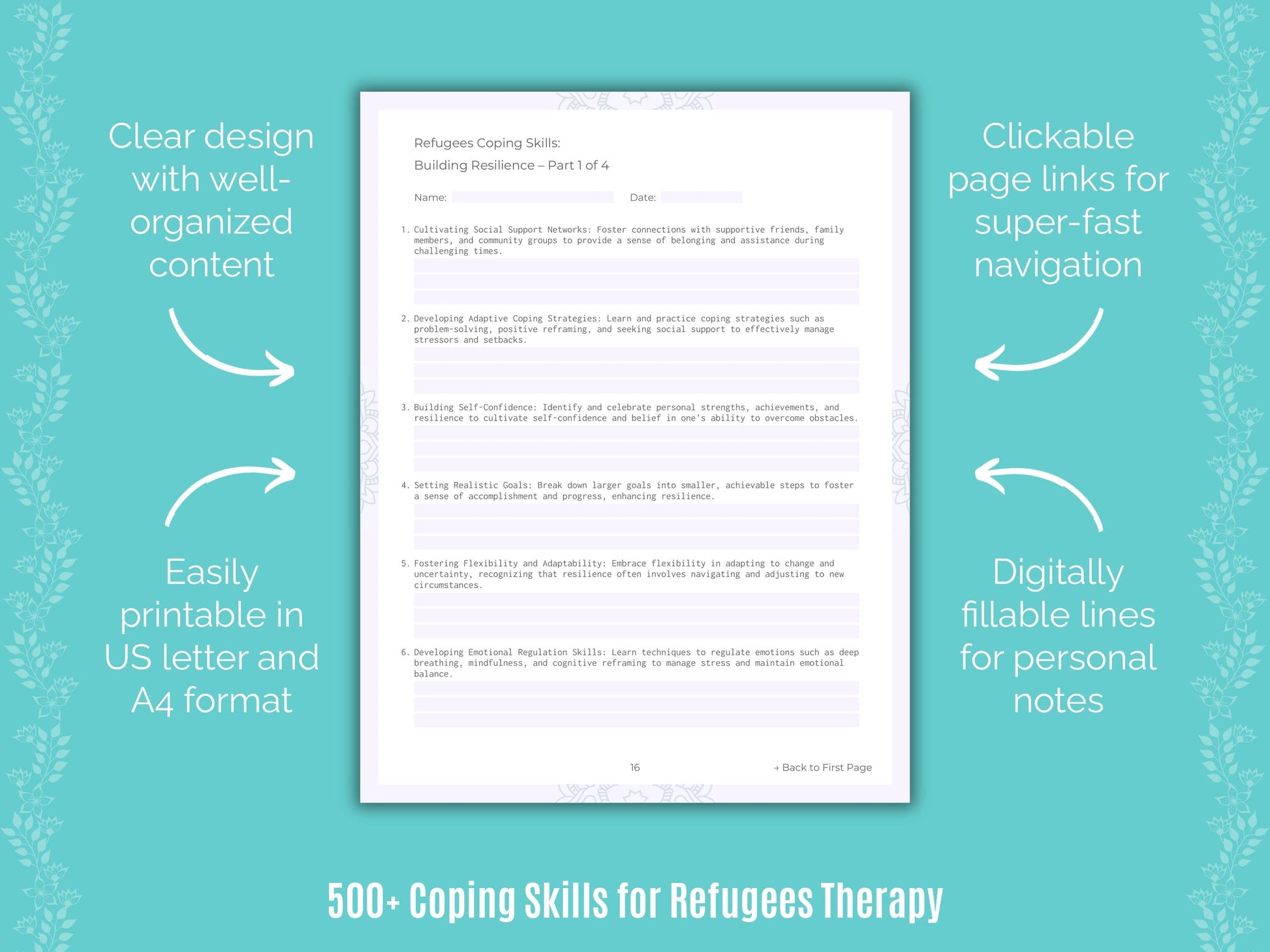 Refugees Therapy Counseling Templates