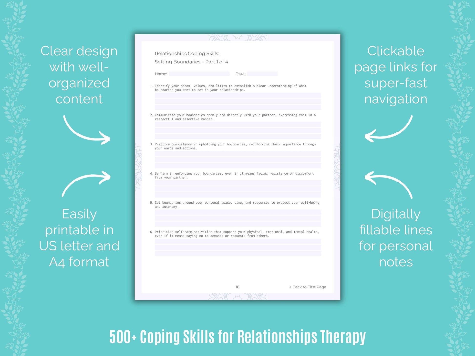 Relationships Therapy Counseling Templates