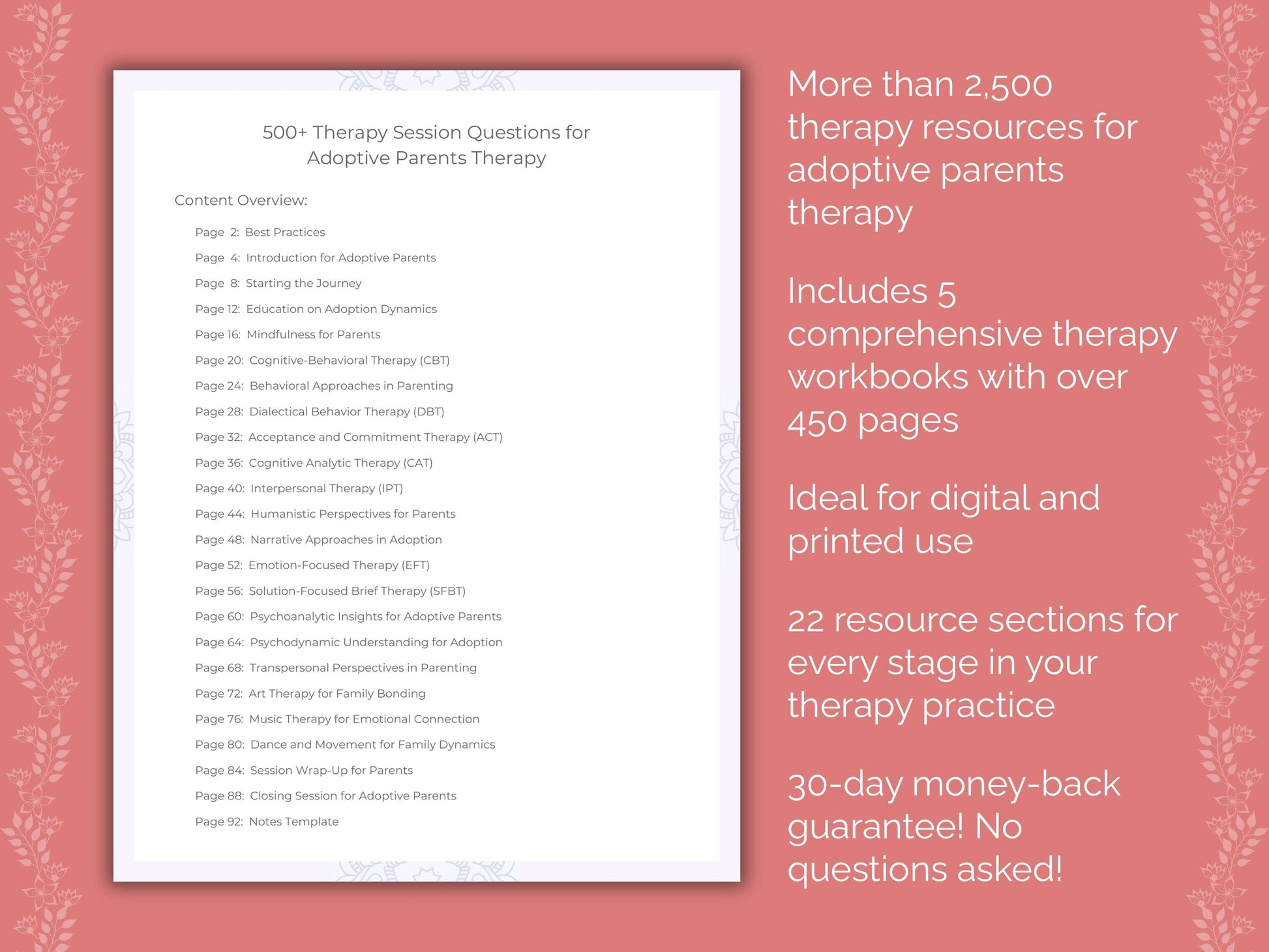 Adoptive Parents Therapy Counseling Templates