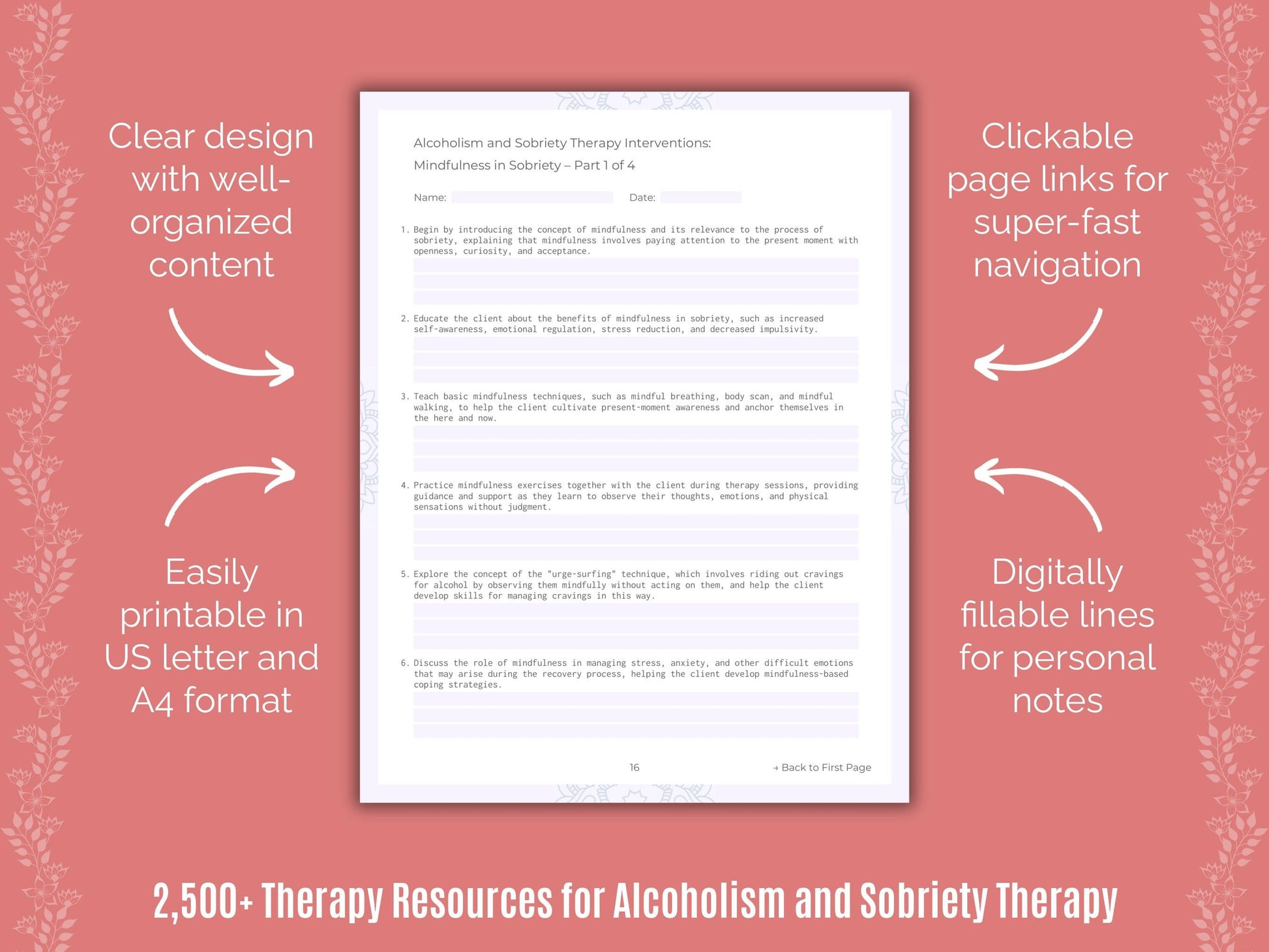 Alcoholism and Sobriety Therapy Counselor Cheat Sheets