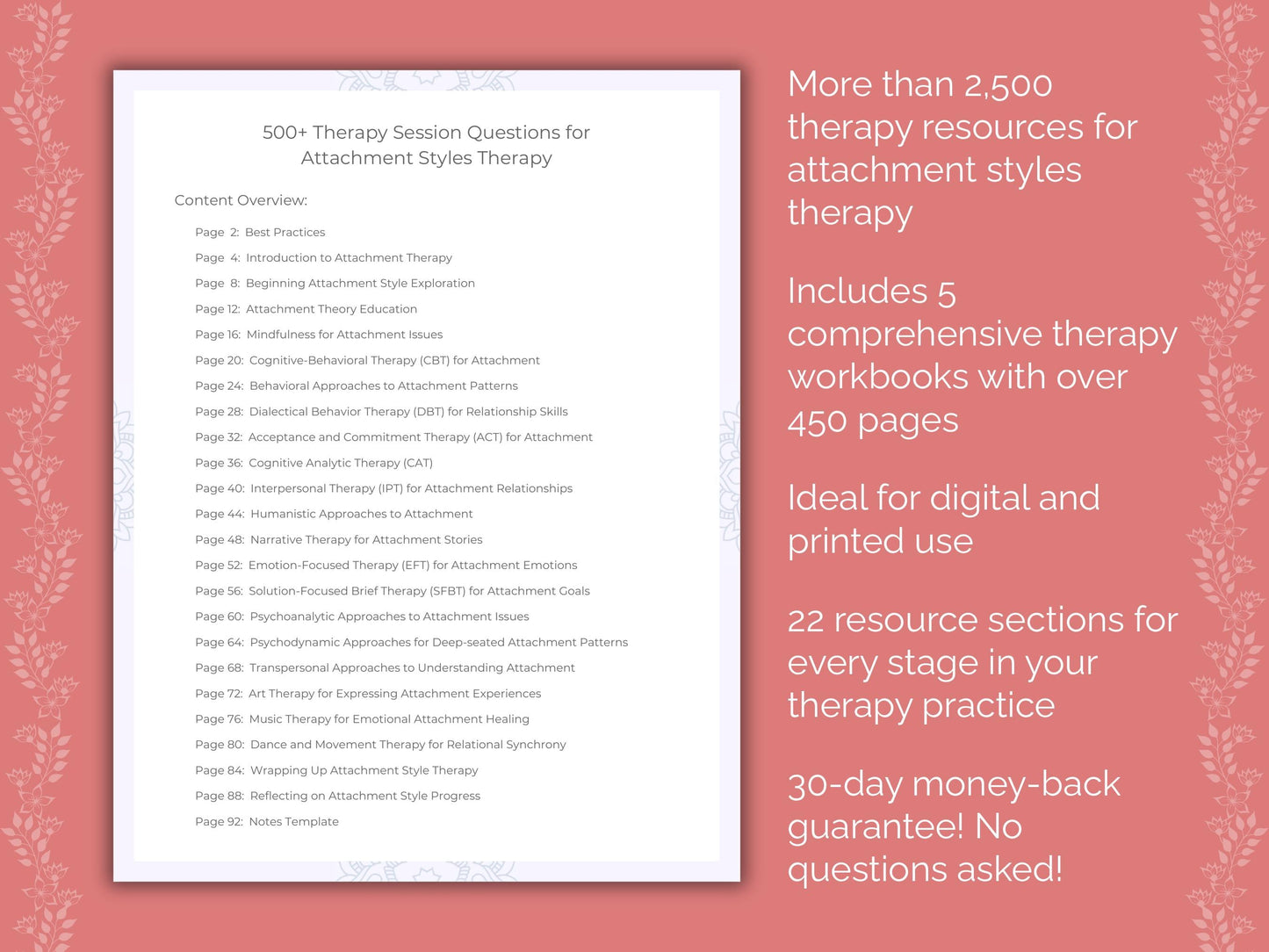 Attachment Styles Therapy Counseling Templates