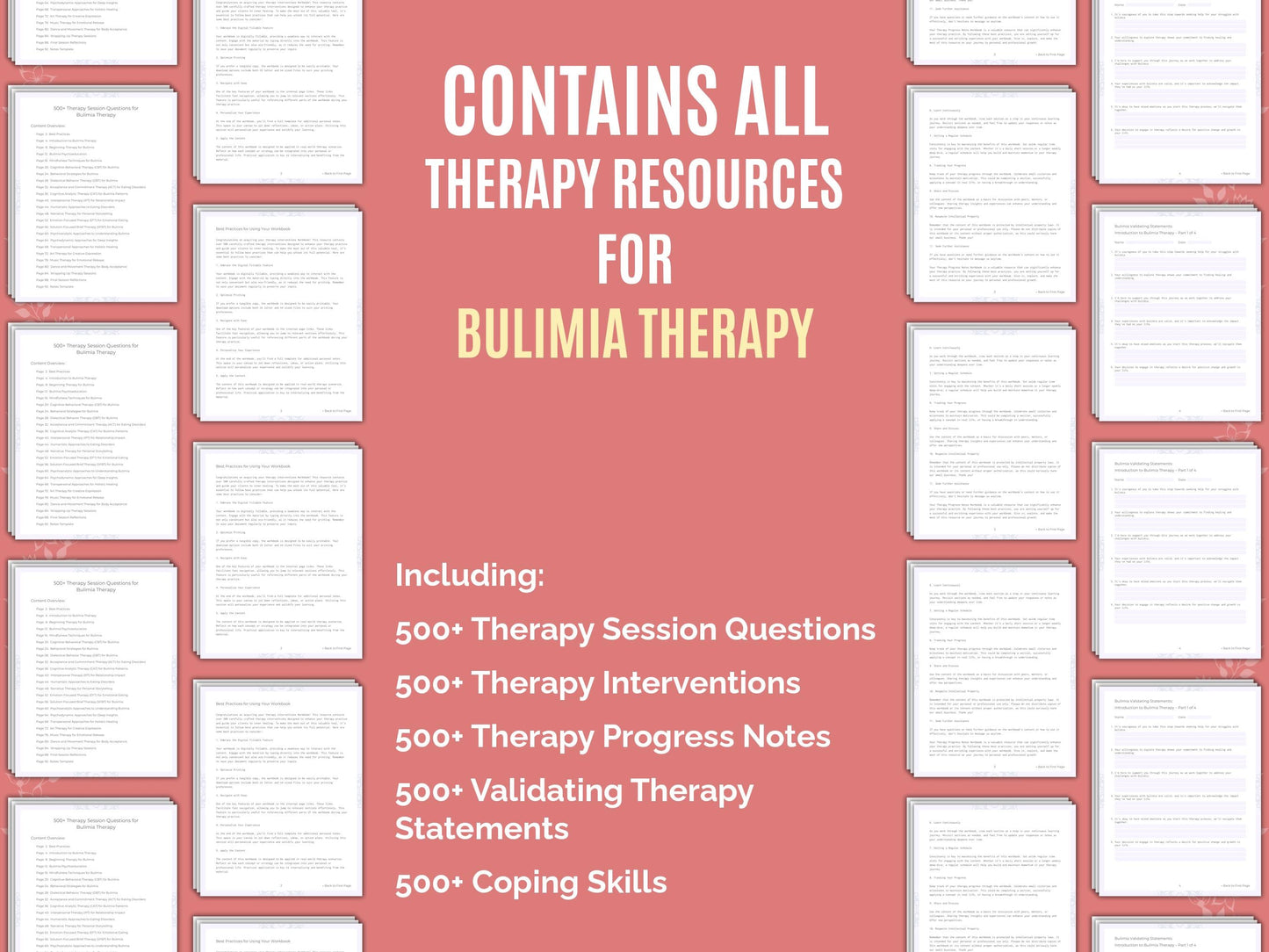 Bulimia Therapy Therapist Worksheets