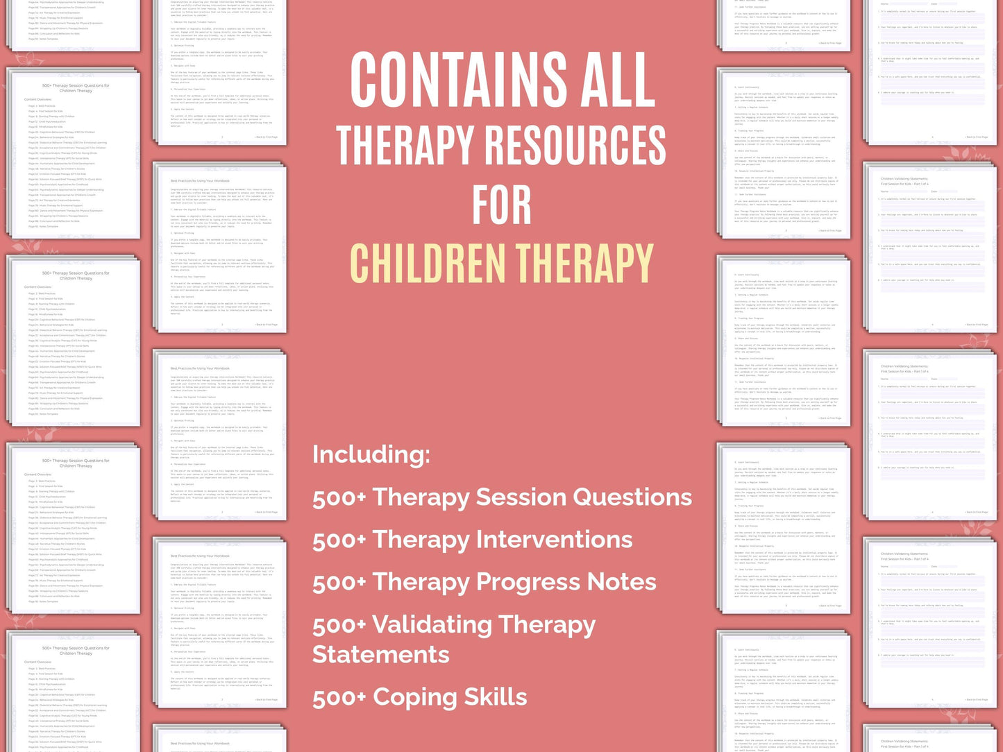 Children Therapy Therapist Worksheets