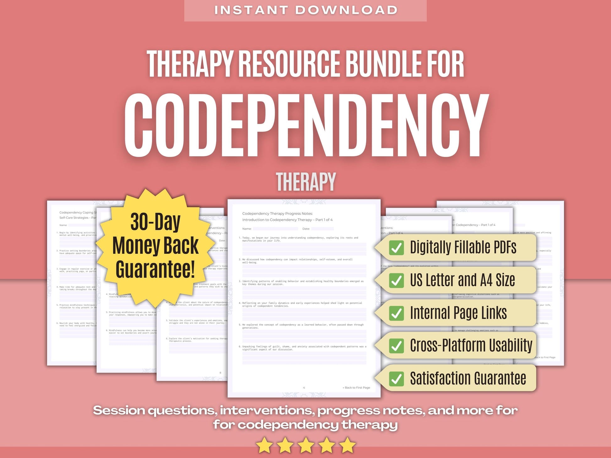 Codependency Therapy Psychology Workbooks