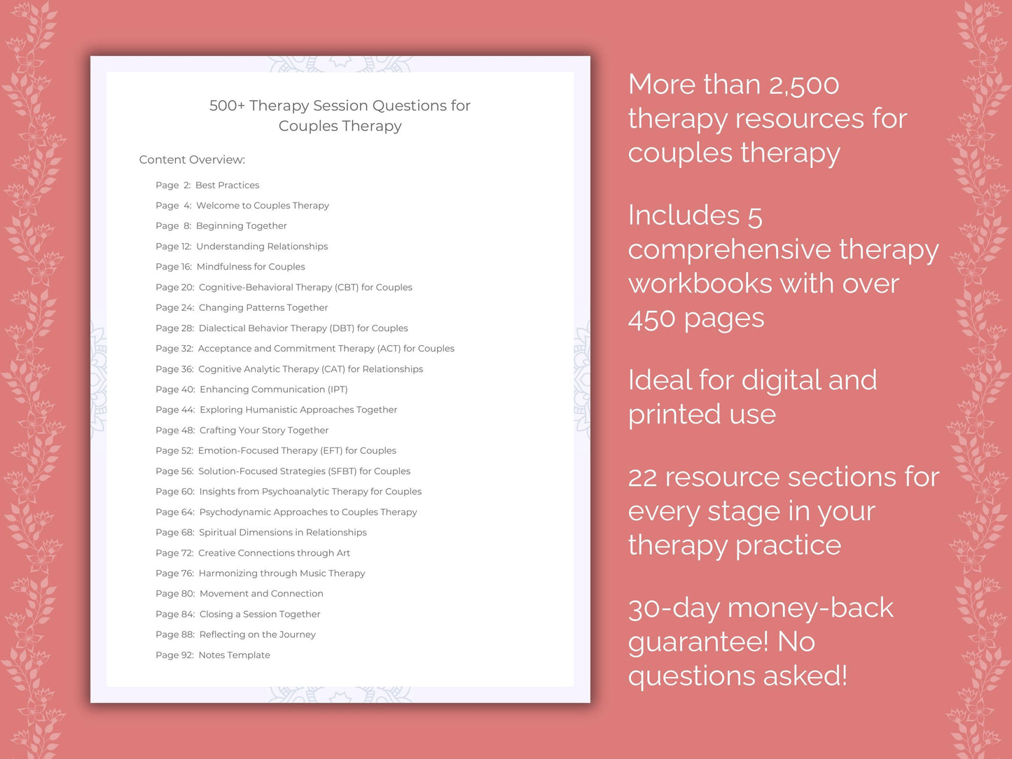 Couples Therapy Counseling Templates