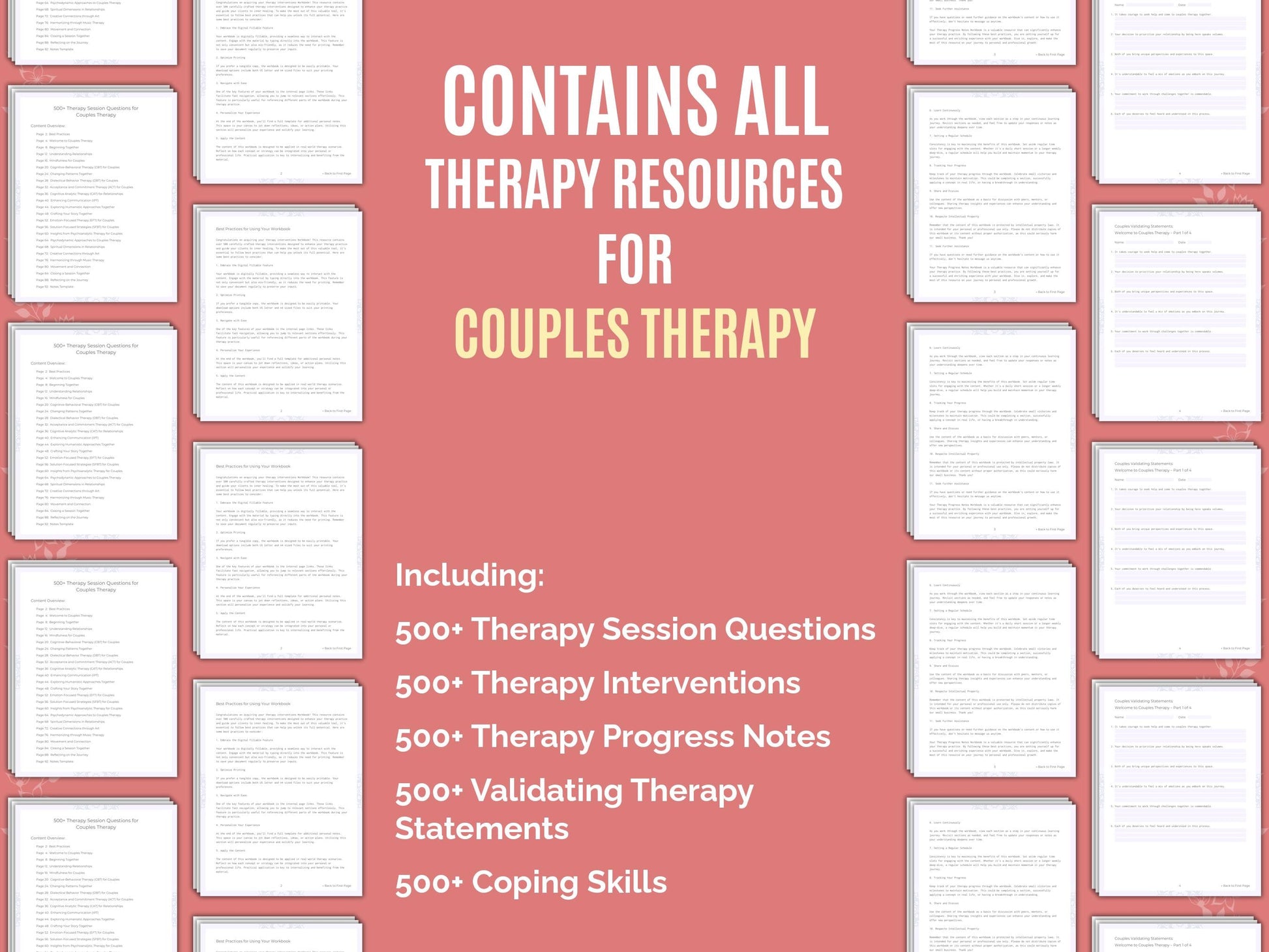 Couples Therapy Therapist Worksheets