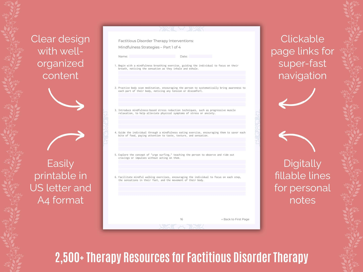 Factitious Disorder Therapy Counselor Cheat Sheets