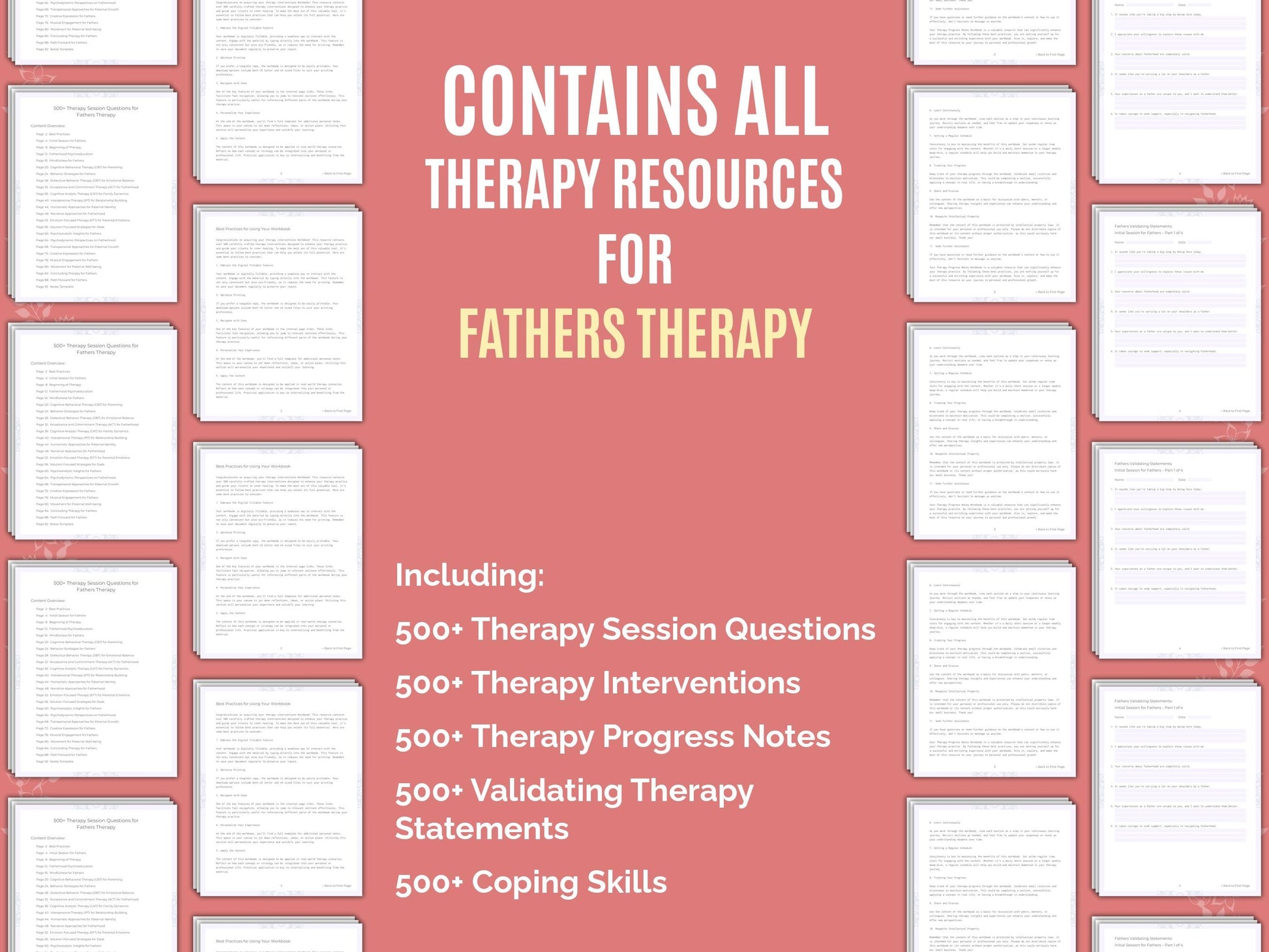 Fathers Therapy Therapist Worksheets