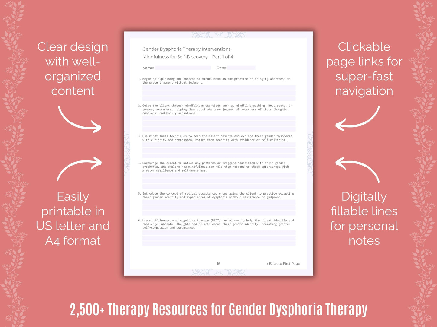 Gender Dysphoria Therapy Counselor Cheat Sheets