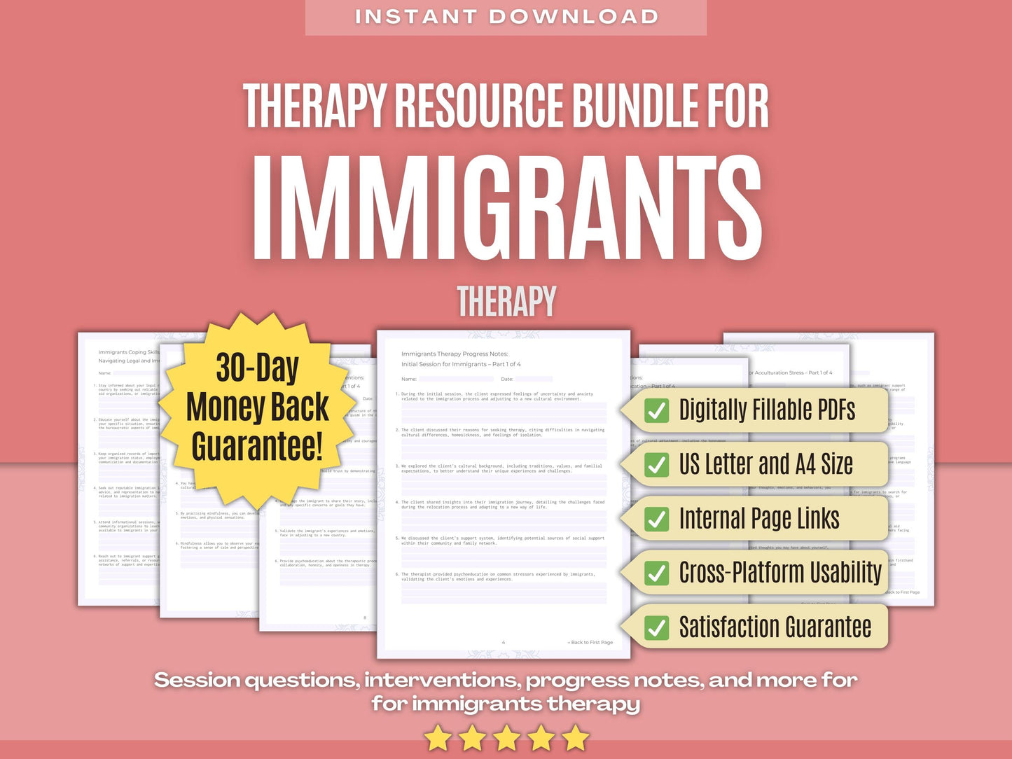 Immigrants Therapy Psychology Workbooks