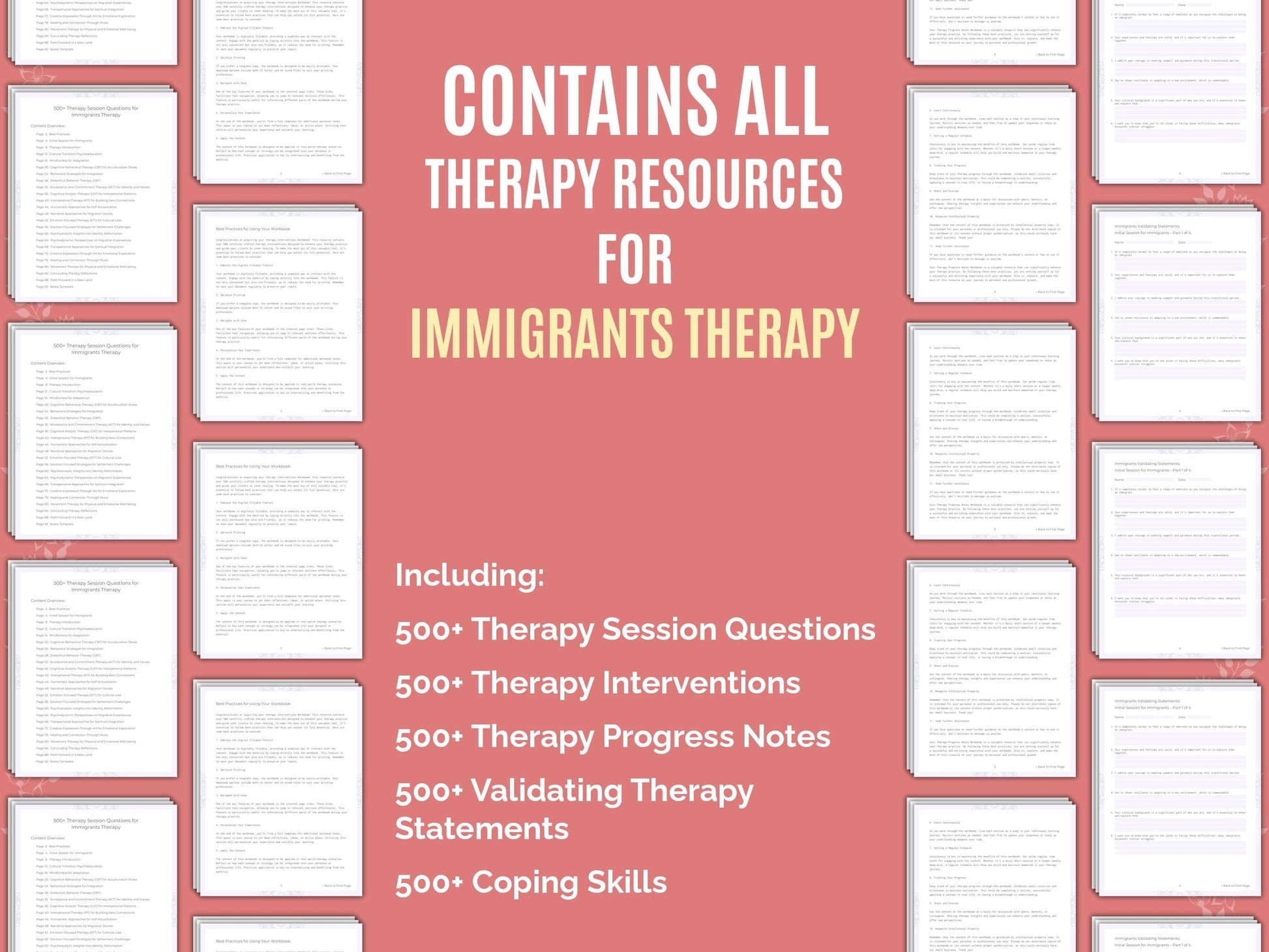 Immigrants Therapy Therapist Worksheets