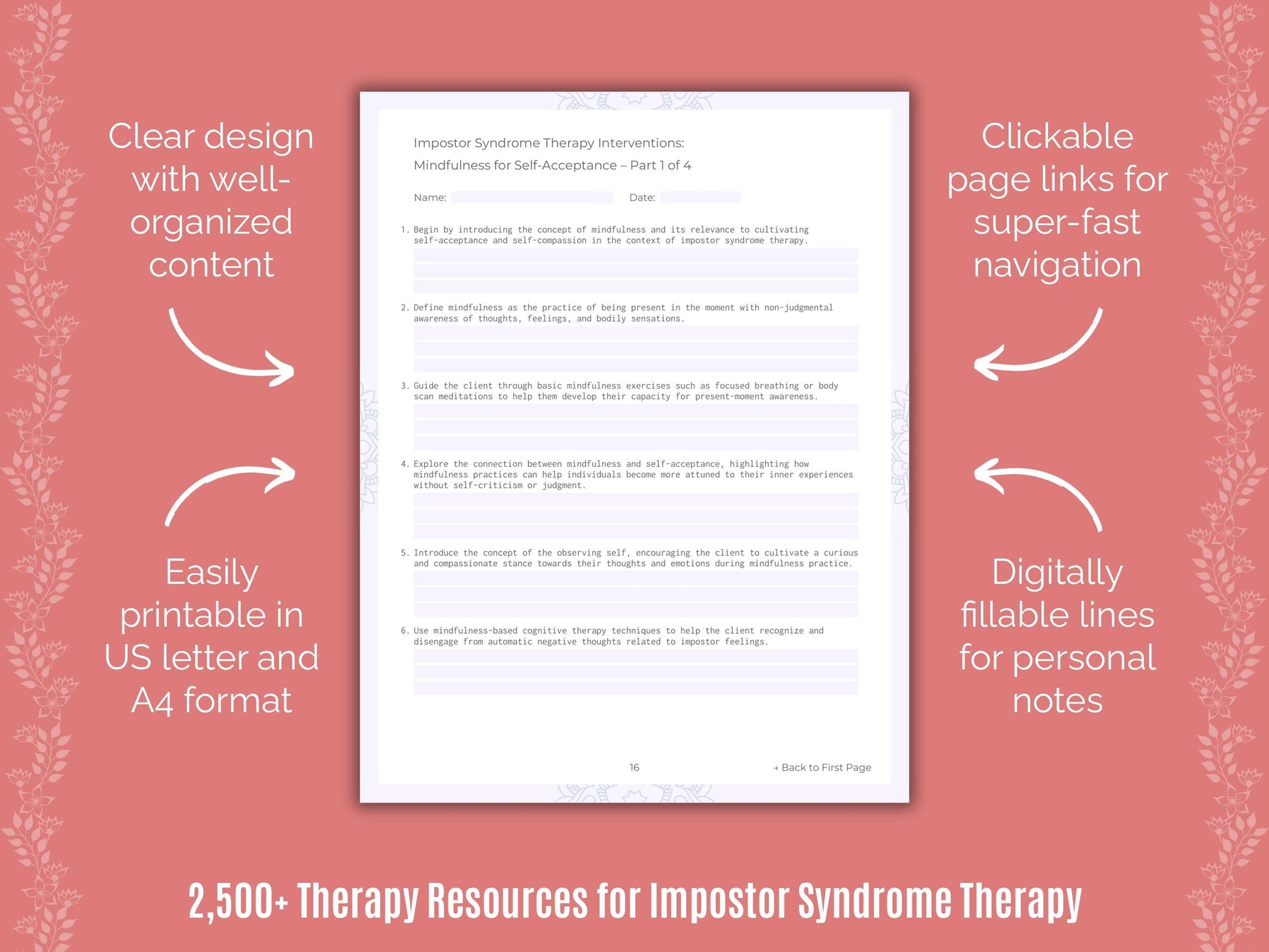 Impostor Syndrome Therapy Counselor Cheat Sheets