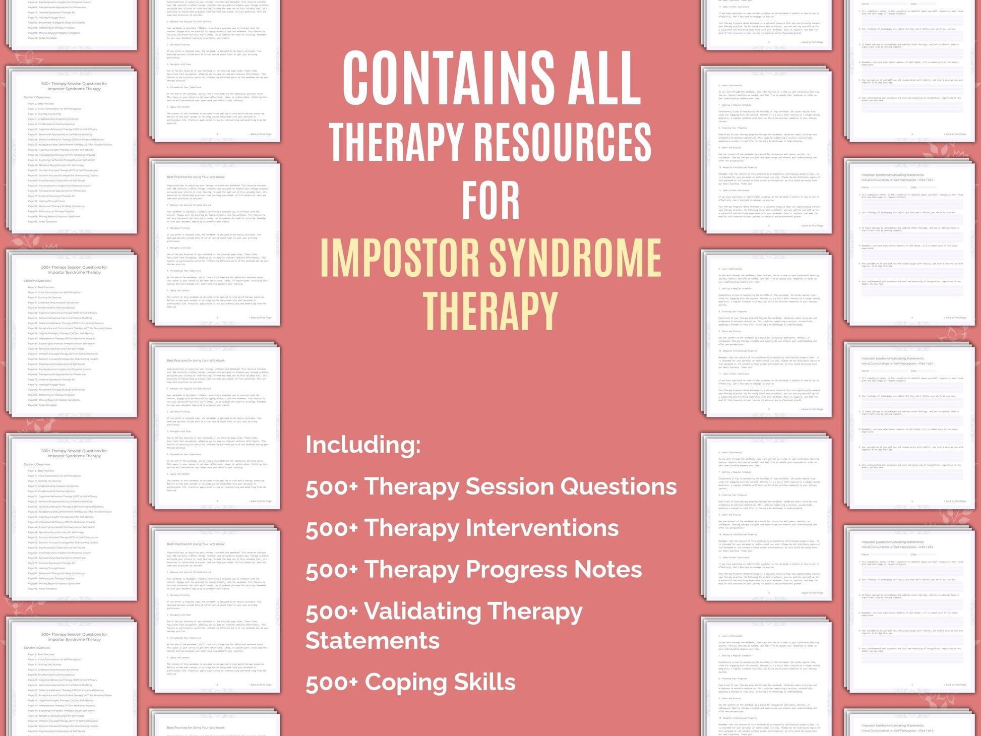 Impostor Syndrome Therapy Therapist Worksheets