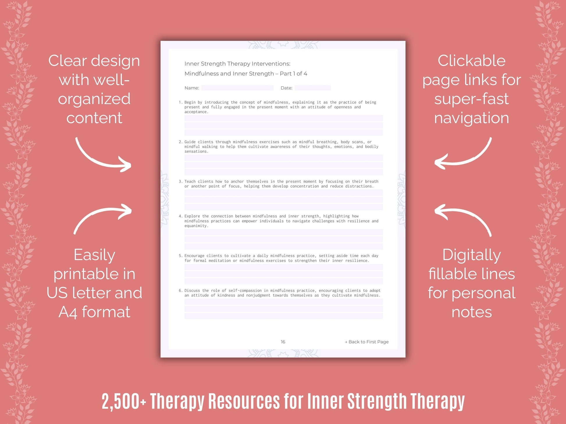 Inner Strength Therapy Counselor Cheat Sheets