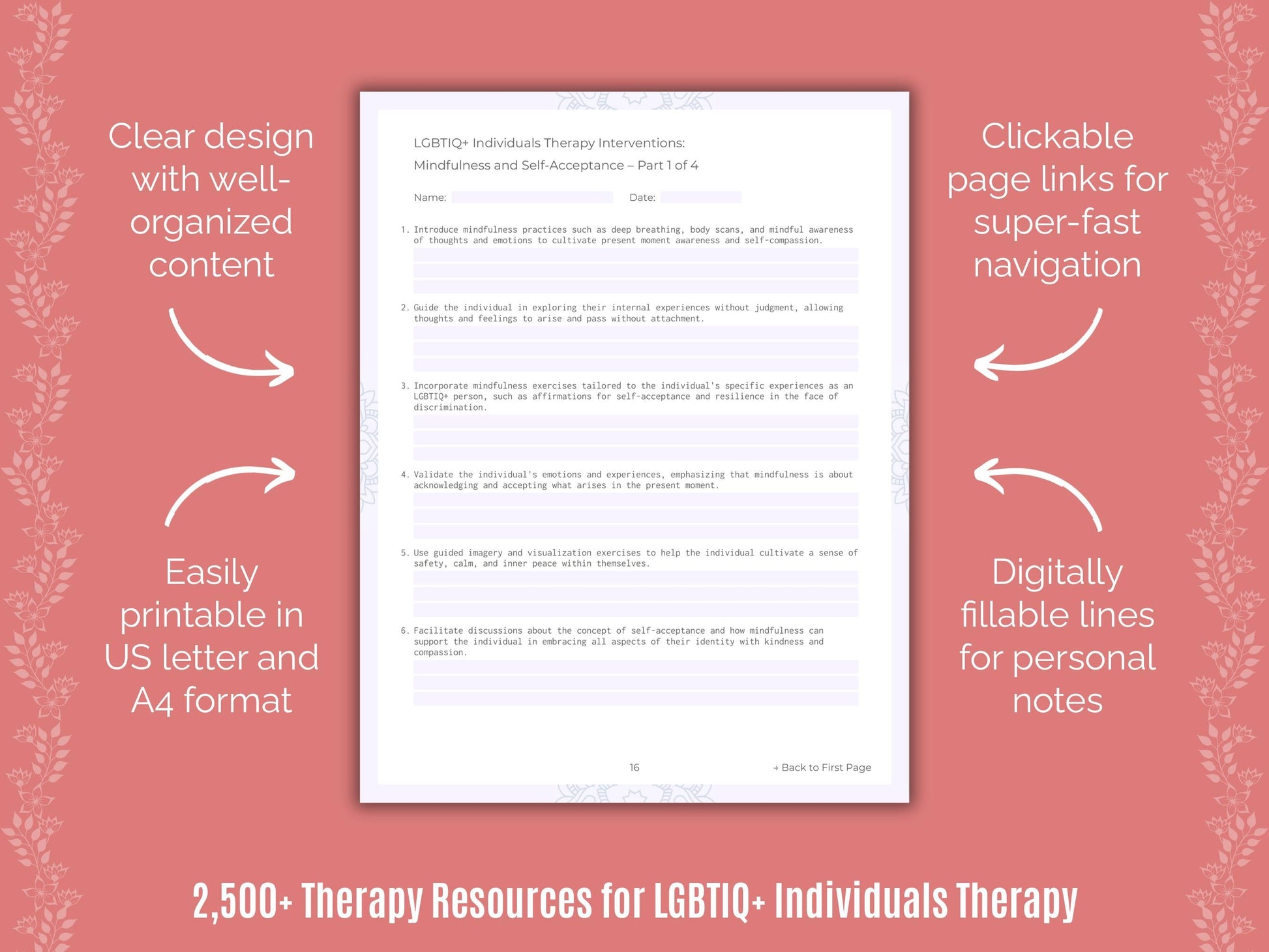 LGBTIQ+ Individuals Therapy Counselor Cheat Sheets