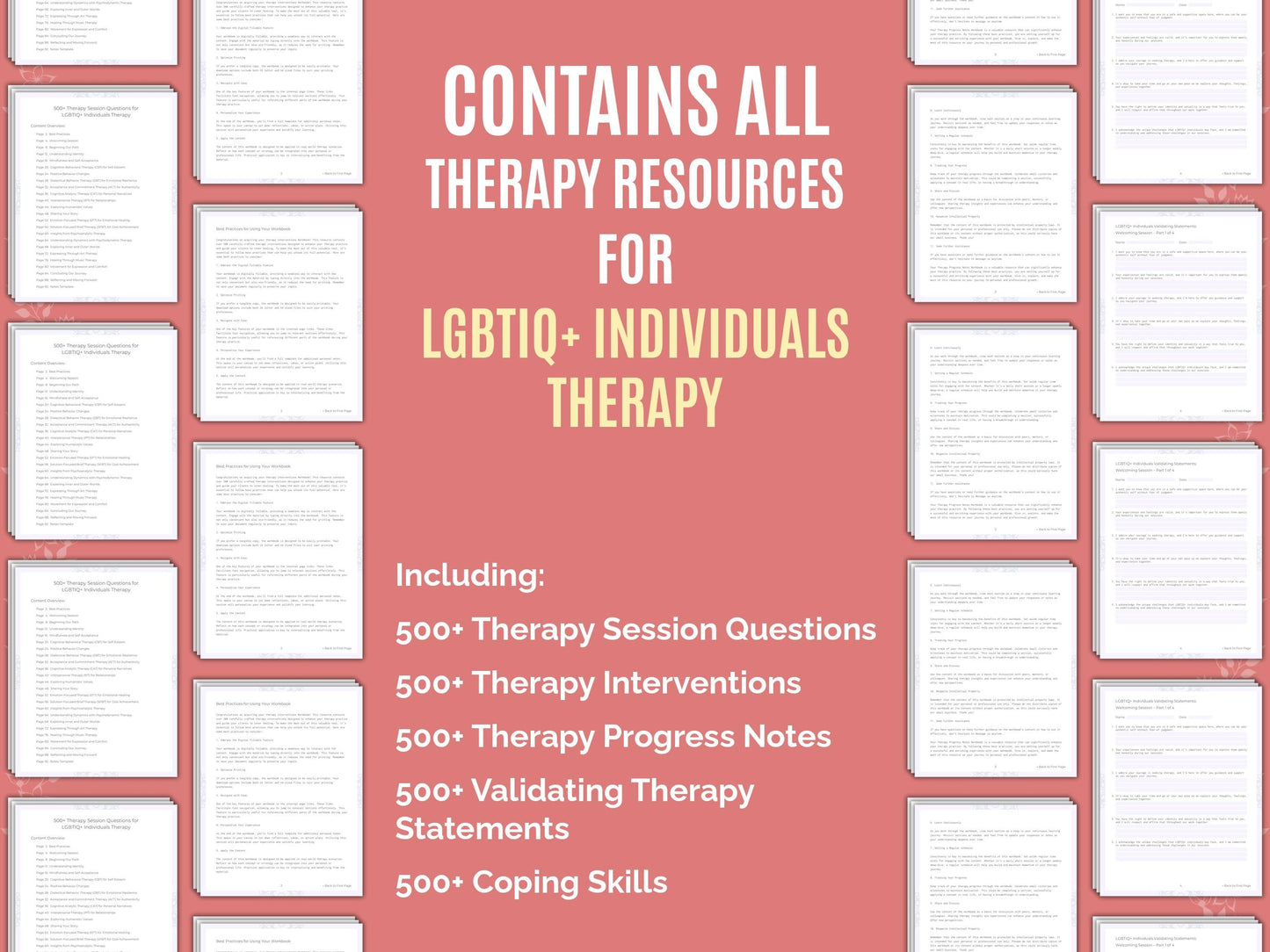 LGBTIQ+ Individuals Therapy Therapist Worksheets