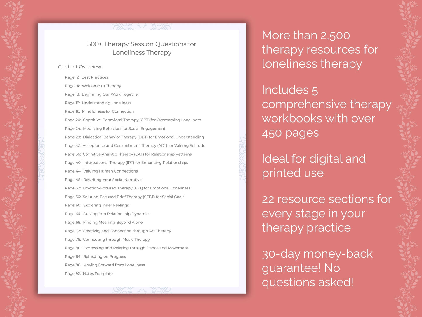 Loneliness Therapy Counseling Templates