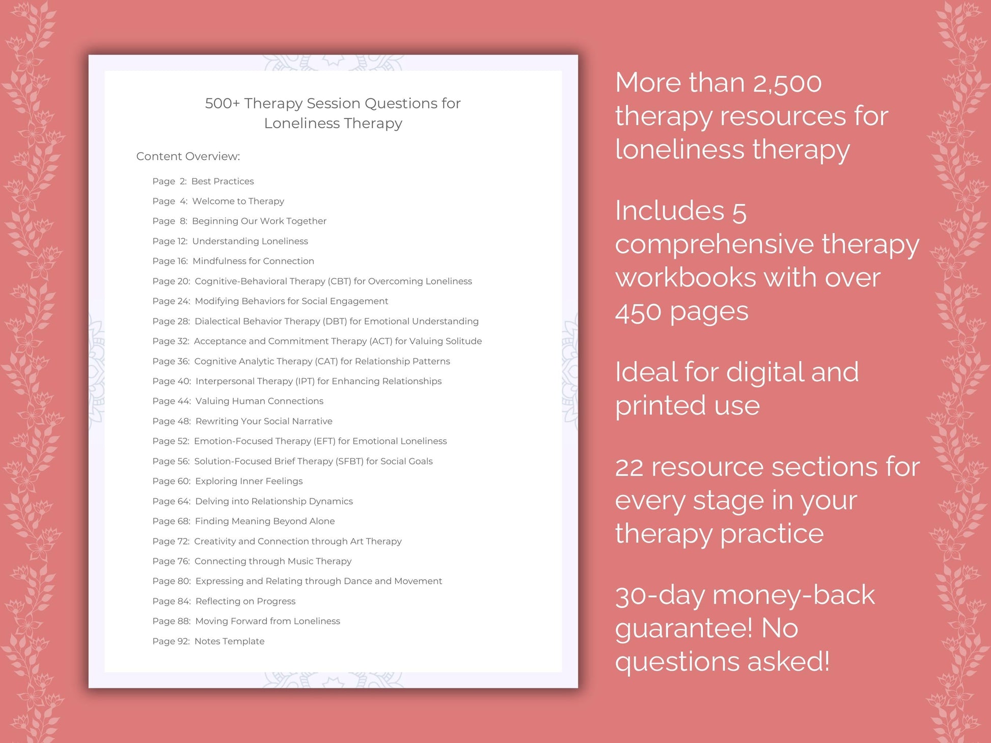 Loneliness Therapy Counseling Templates