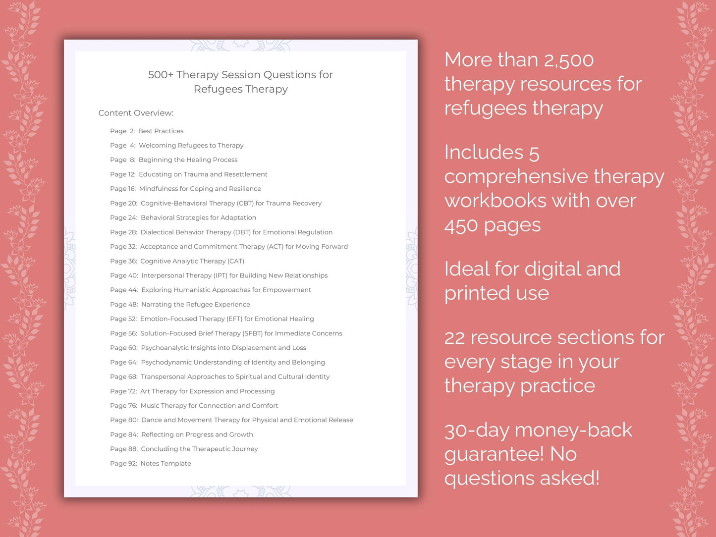 Refugees Therapy Counseling Templates