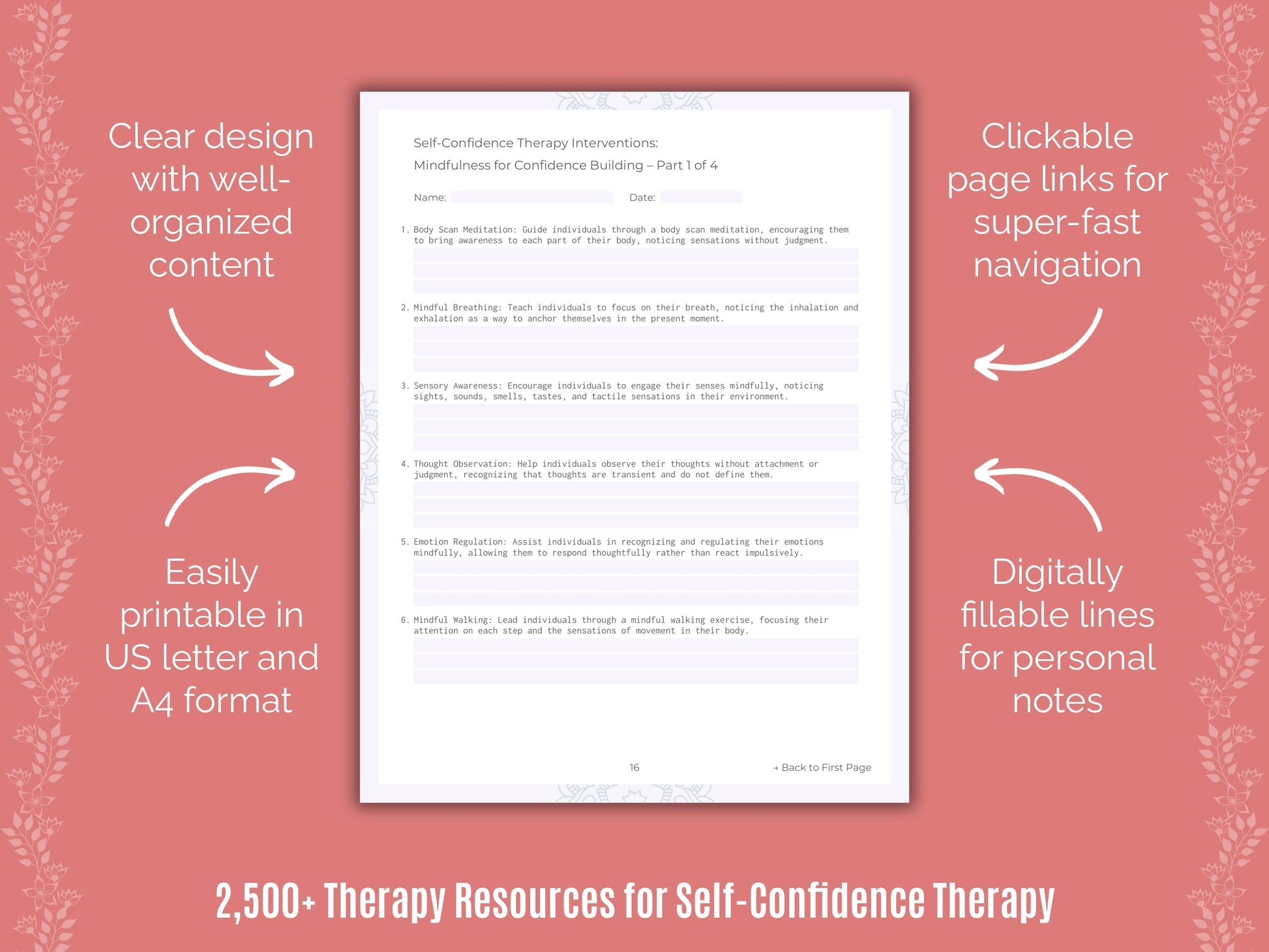 Self-Confidence Therapy Counselor Cheat Sheets