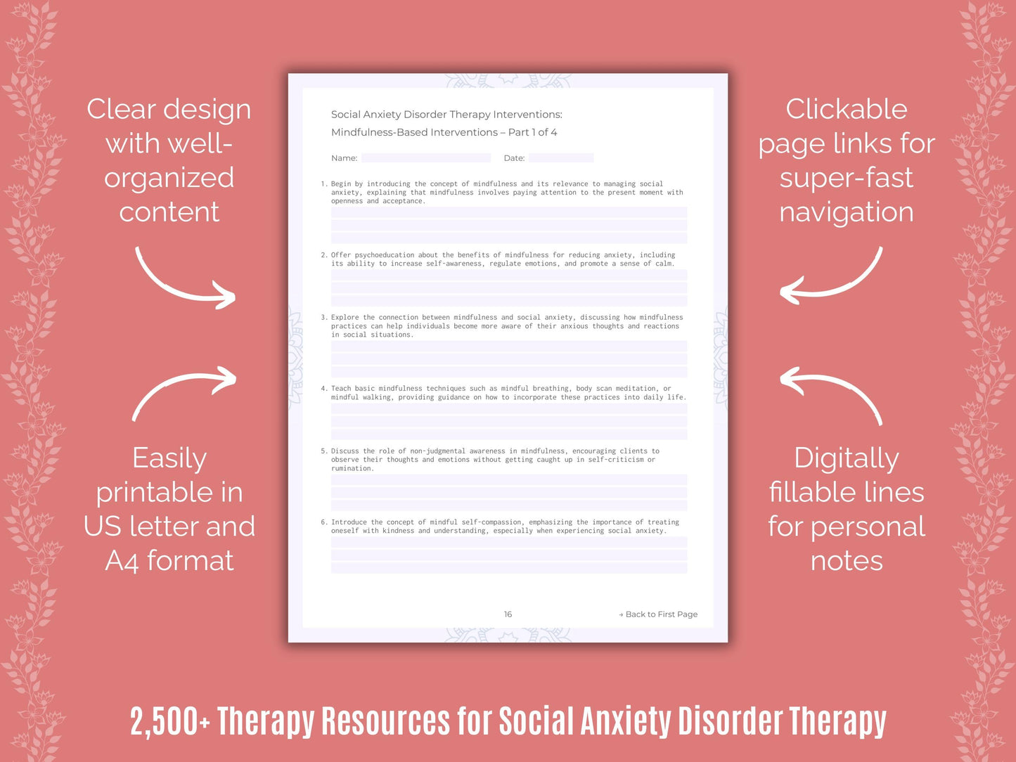 Social Anxiety Disorder Therapy Counselor Cheat Sheets