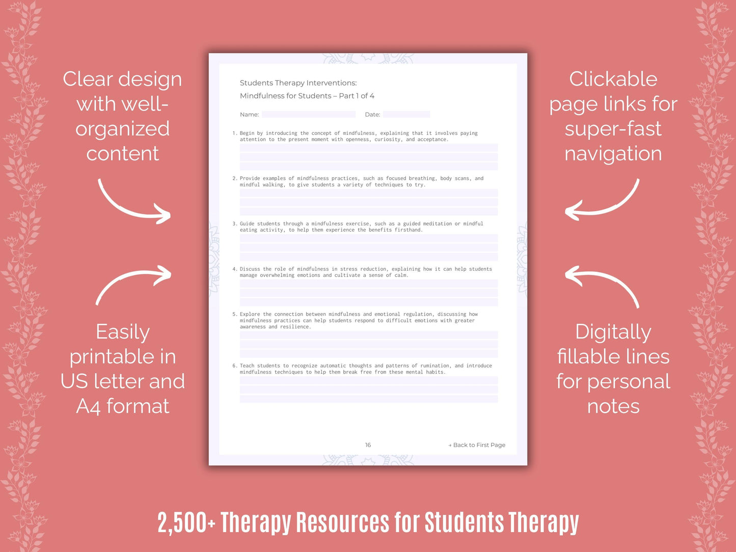 Students Therapy Counselor Cheat Sheets