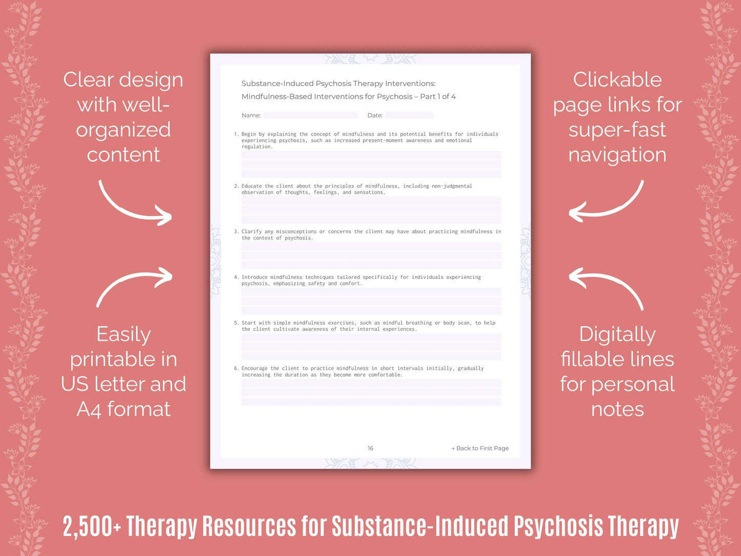 Substance-Induced Psychosis Therapy Counselor Cheat Sheets