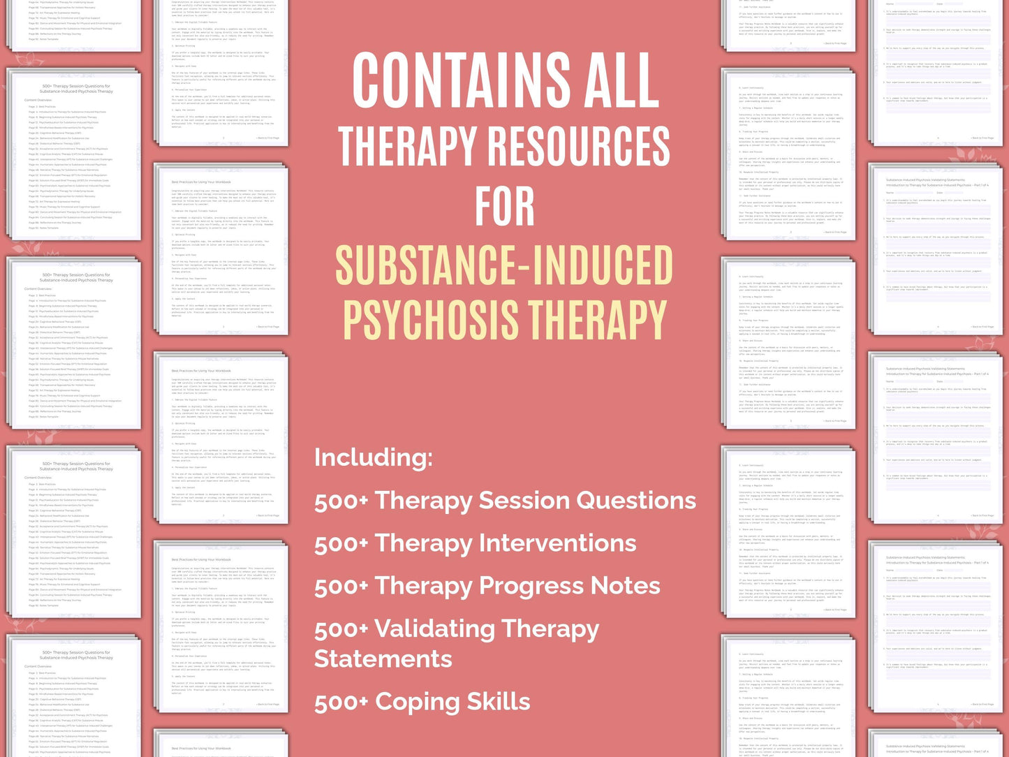 Substance-Induced Psychosis Therapy Therapist Worksheets