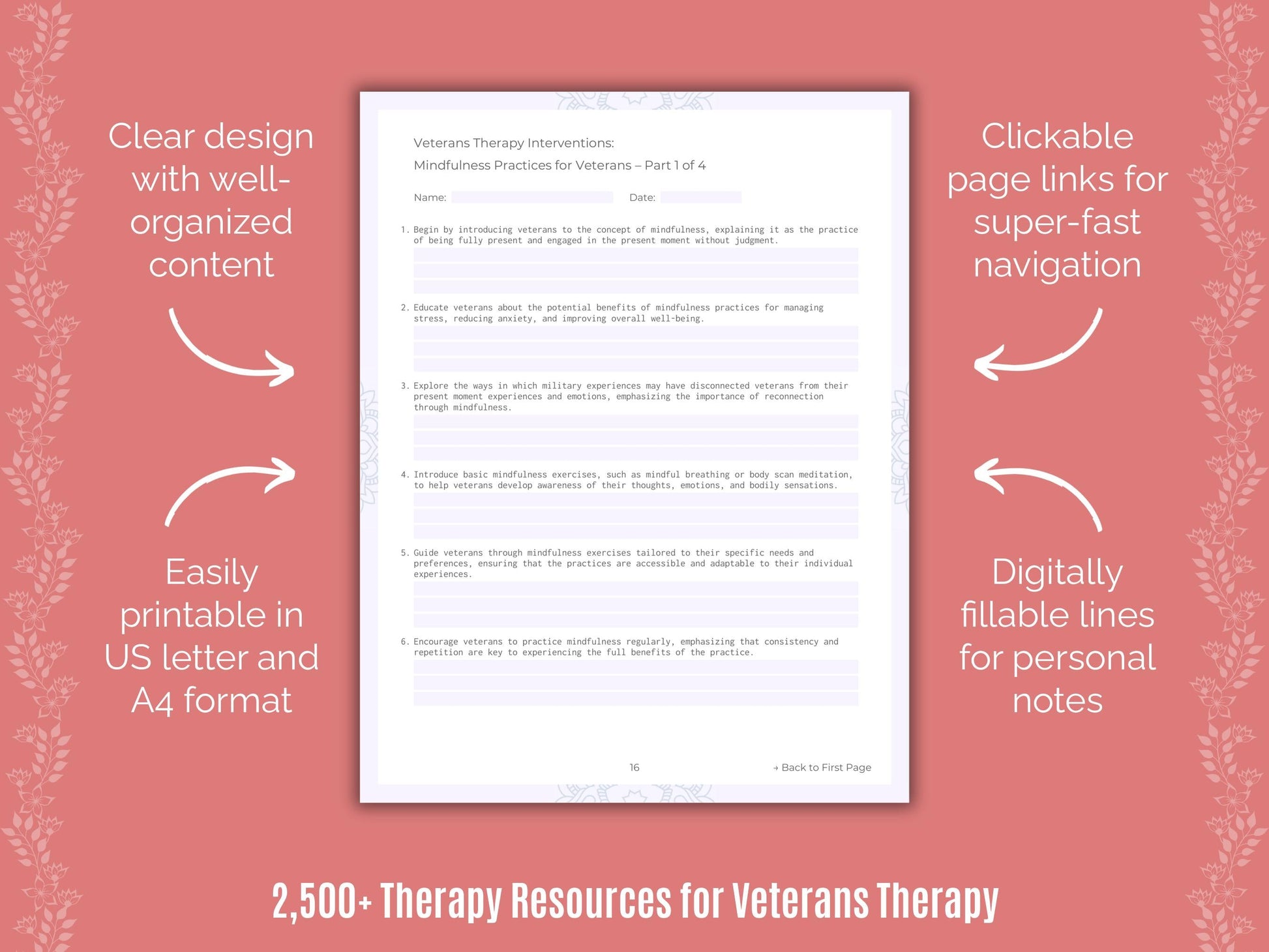 Veterans Therapy Counselor Cheat Sheets