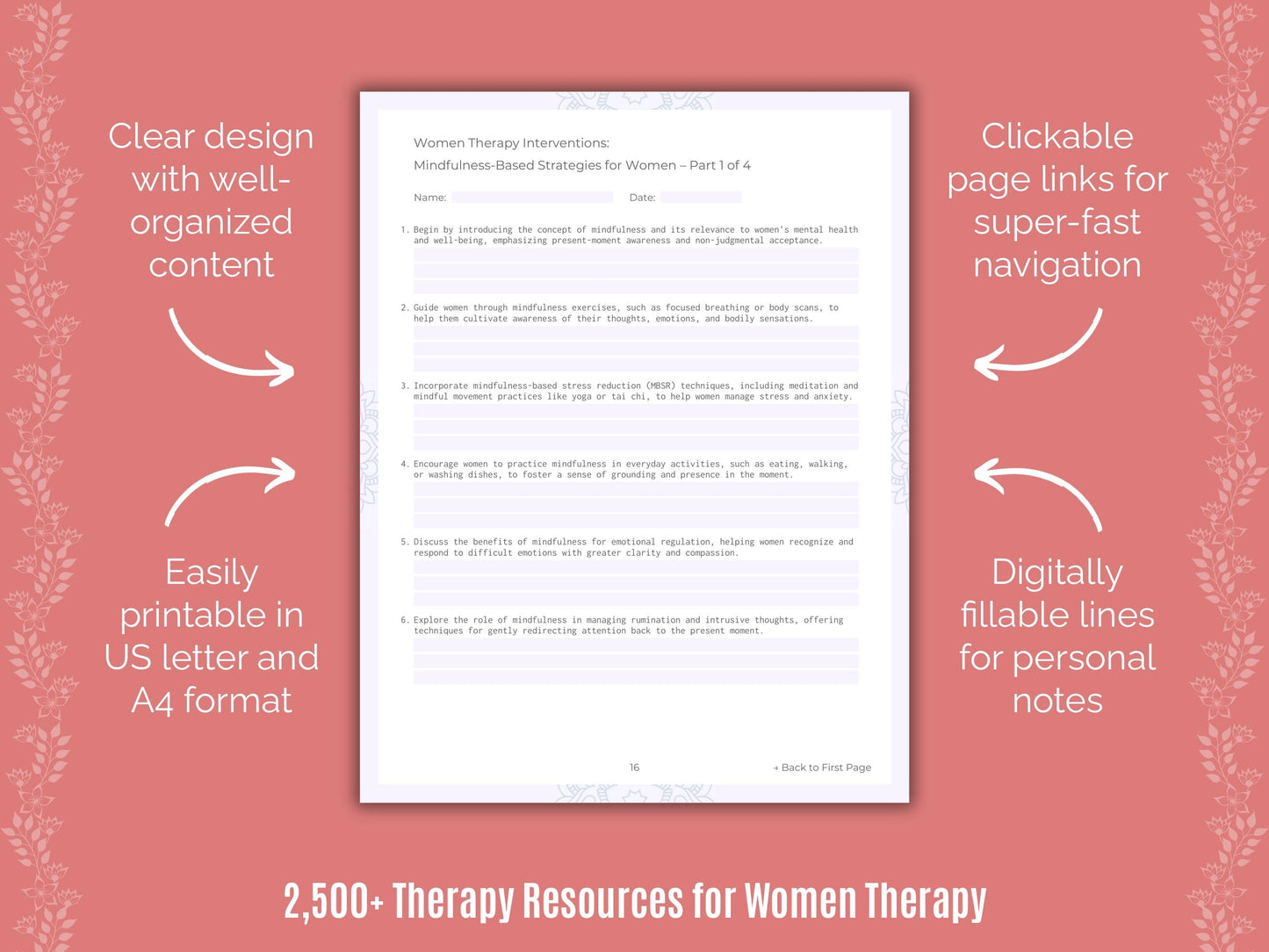 Women Therapy Counselor Cheat Sheets