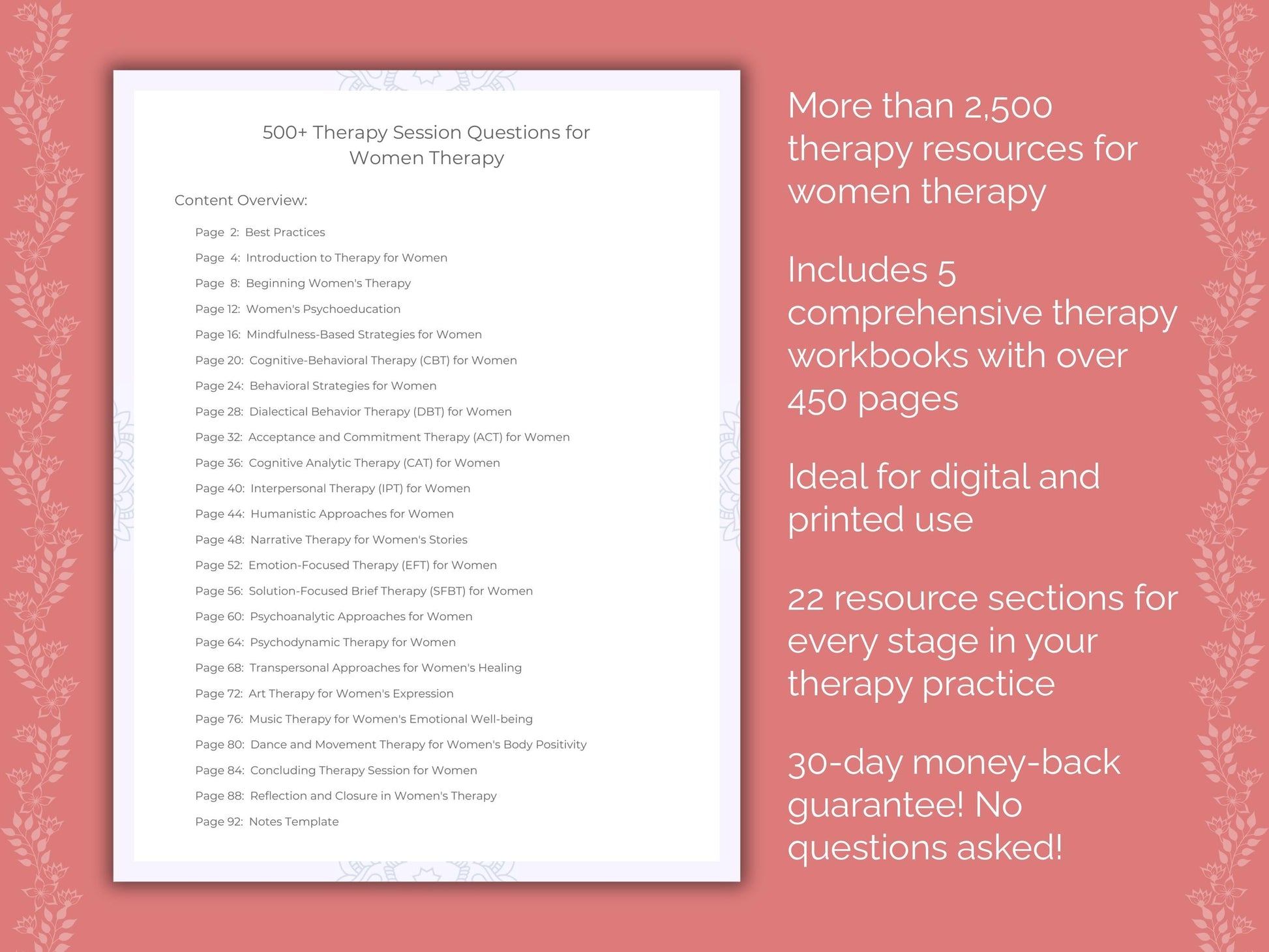 Women Therapy Counseling Templates