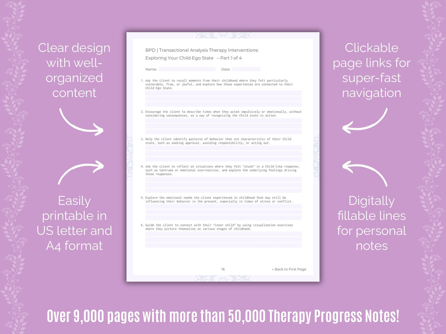 Transactional Analysis Therapy Progress Notes Counselor Cheat Sheets