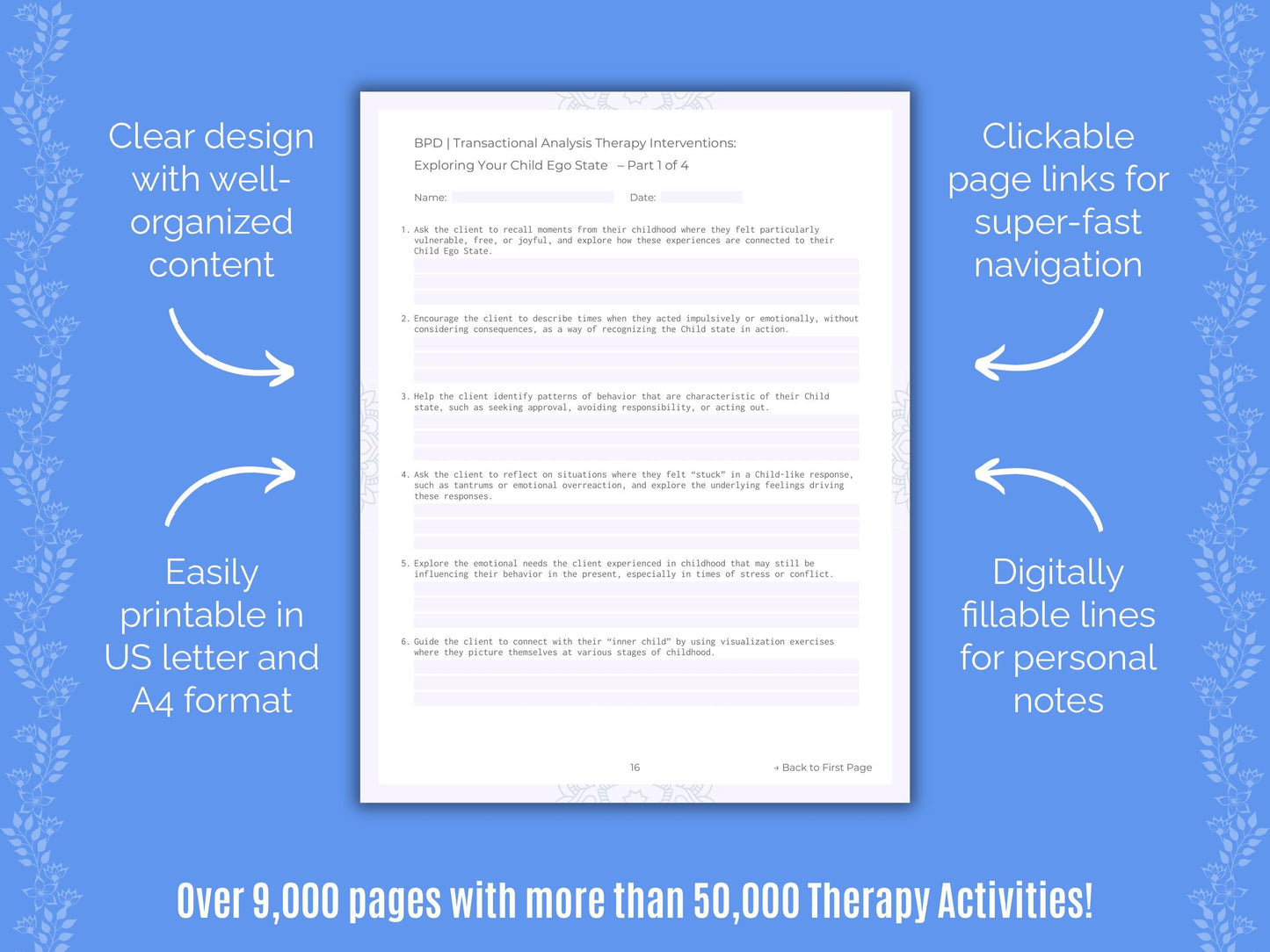 Transactional Analysis Therapy Session Activities Counselor Cheat Sheets