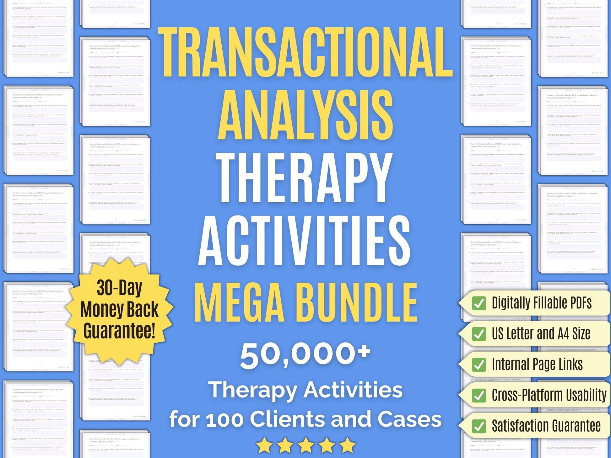 Transactional Analysis Therapy Session Activities Psychology Workbooks