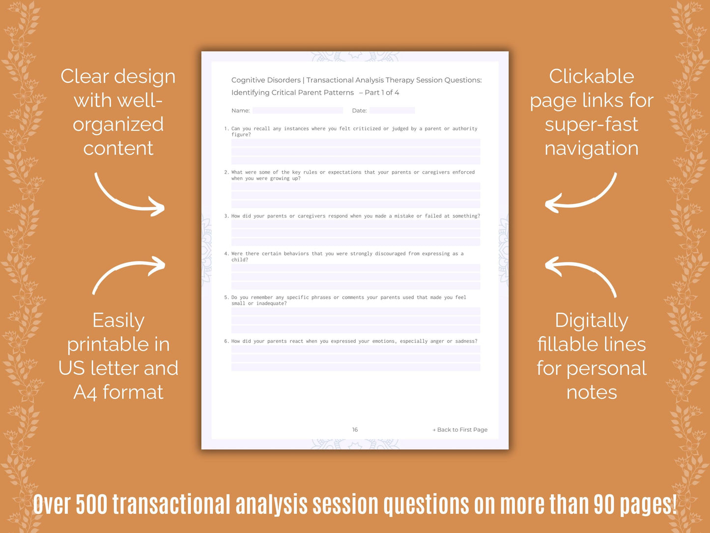 Cognitive Disorders Transactional Analysis Counseling Templates