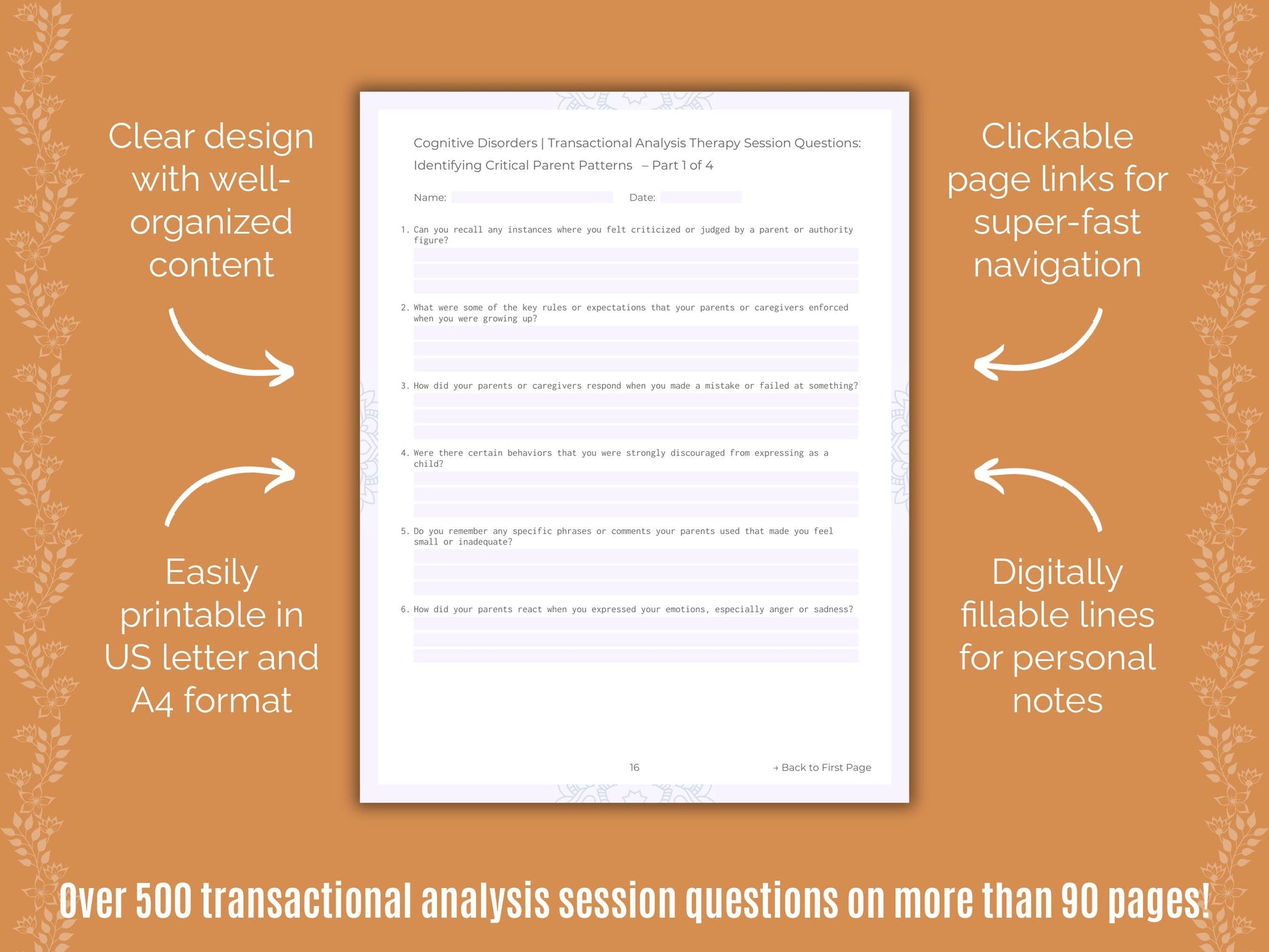 Cognitive Disorders Transactional Analysis Counseling Templates