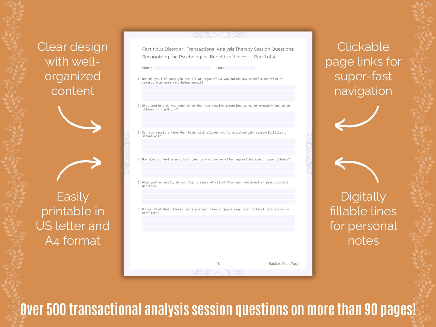Factitious Disorder Transactional Analysis Counseling Templates