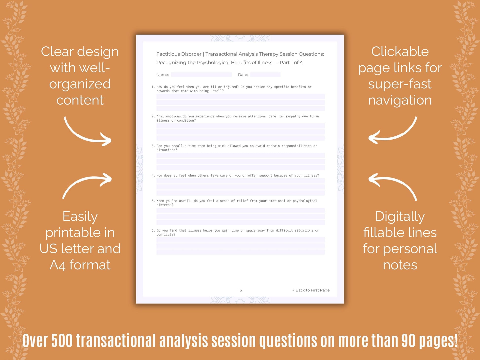 Factitious Disorder Transactional Analysis Counseling Templates